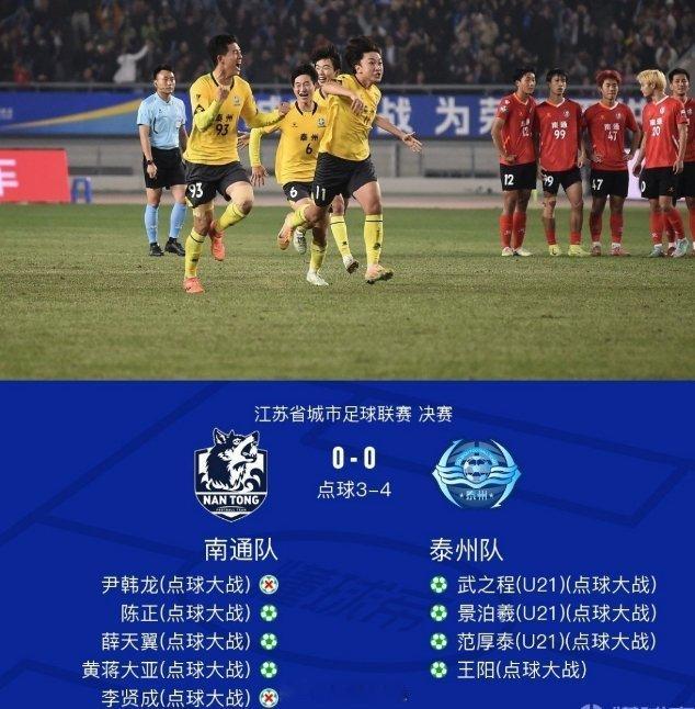 苏超泰州队冠军黑马一黑到底，恭喜泰州队获得2025苏超冠军，赛前呼声很高的南通队