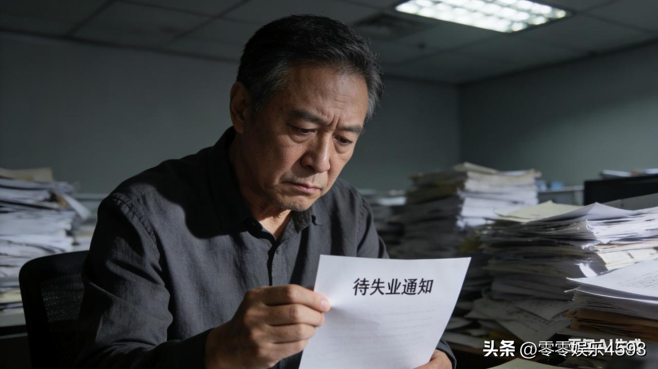 54 岁的老周盯着手机屏幕那行 “待岗通知”，三十年职场安稳突然碎成齑粉。他把自