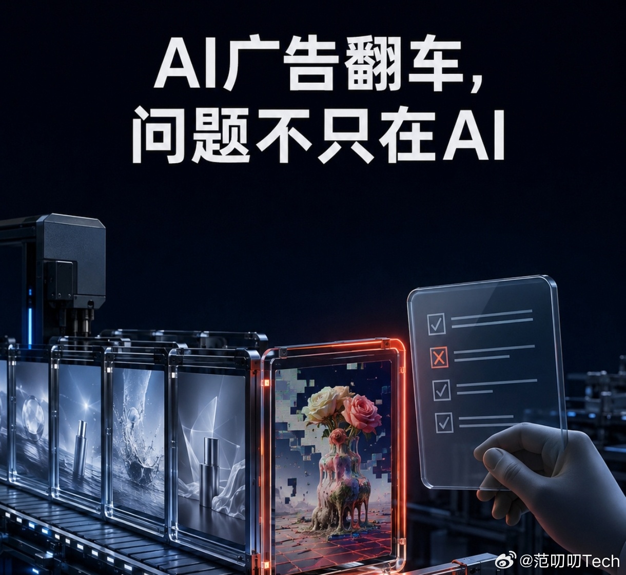 半年超十个品牌因AI广告被骂临汾那个广告头脚倒置，回应说审核主要看标语没看画面—