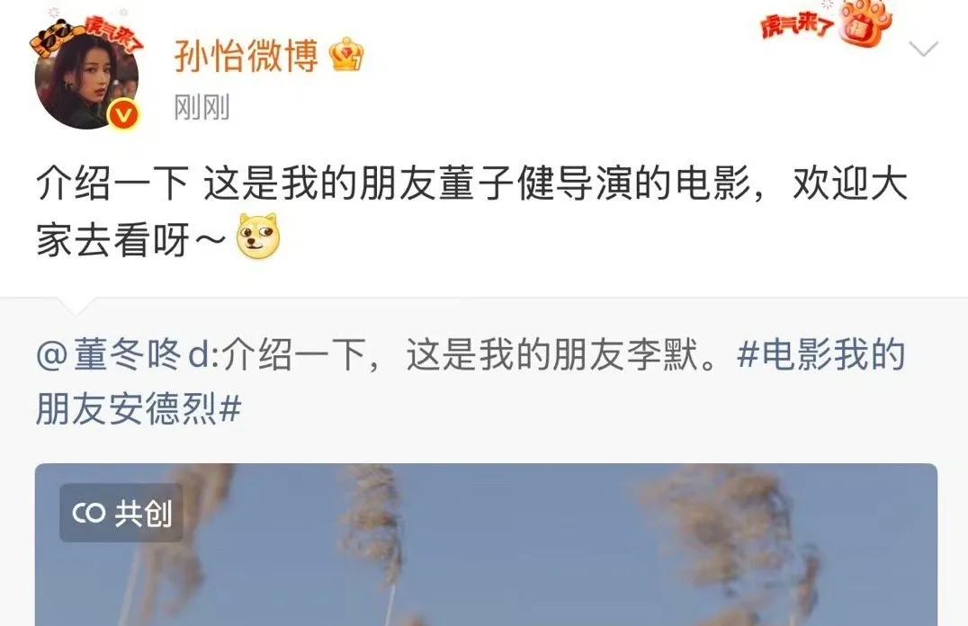 孙怡公开给董子健宣传电影？有点不可置信的看了一遍又一遍。

两人离婚三年了，中间