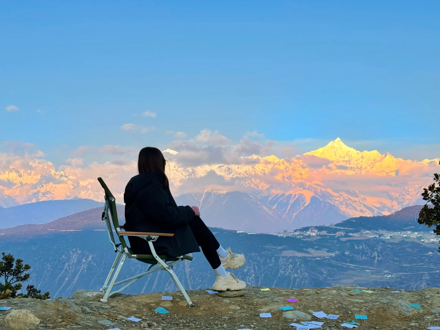 第一次来梅里雪山🏔️就看到了日照金山！！