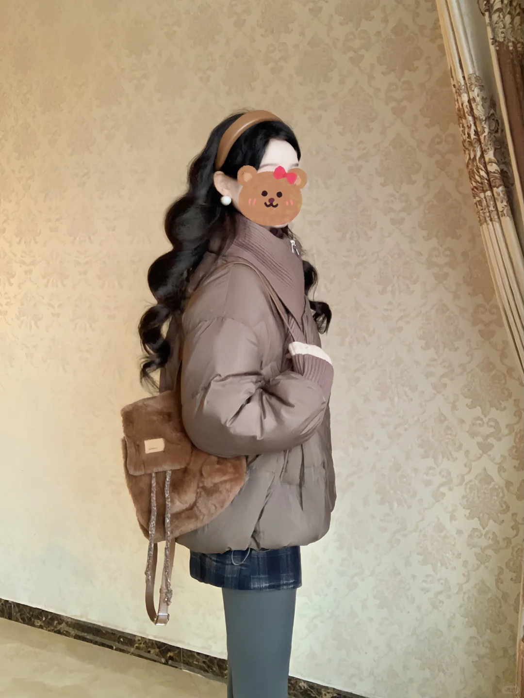 ❄️秋冬不露腿 ～棕色系🏾显白羽绒服