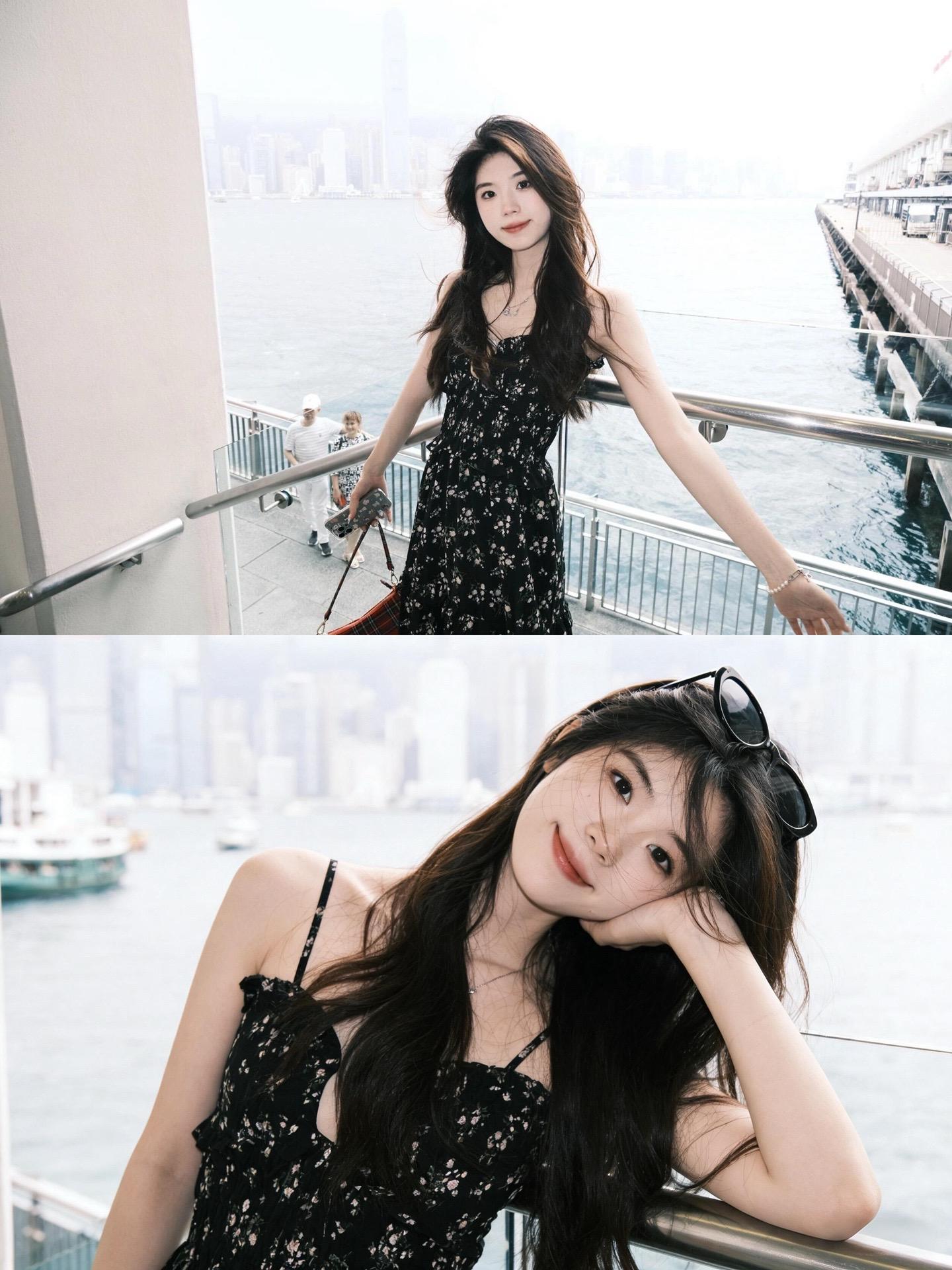 香港约拍｜维港现场🚢是我统治区💙。🔹谁懂啊！维多利亚港白天自带原...