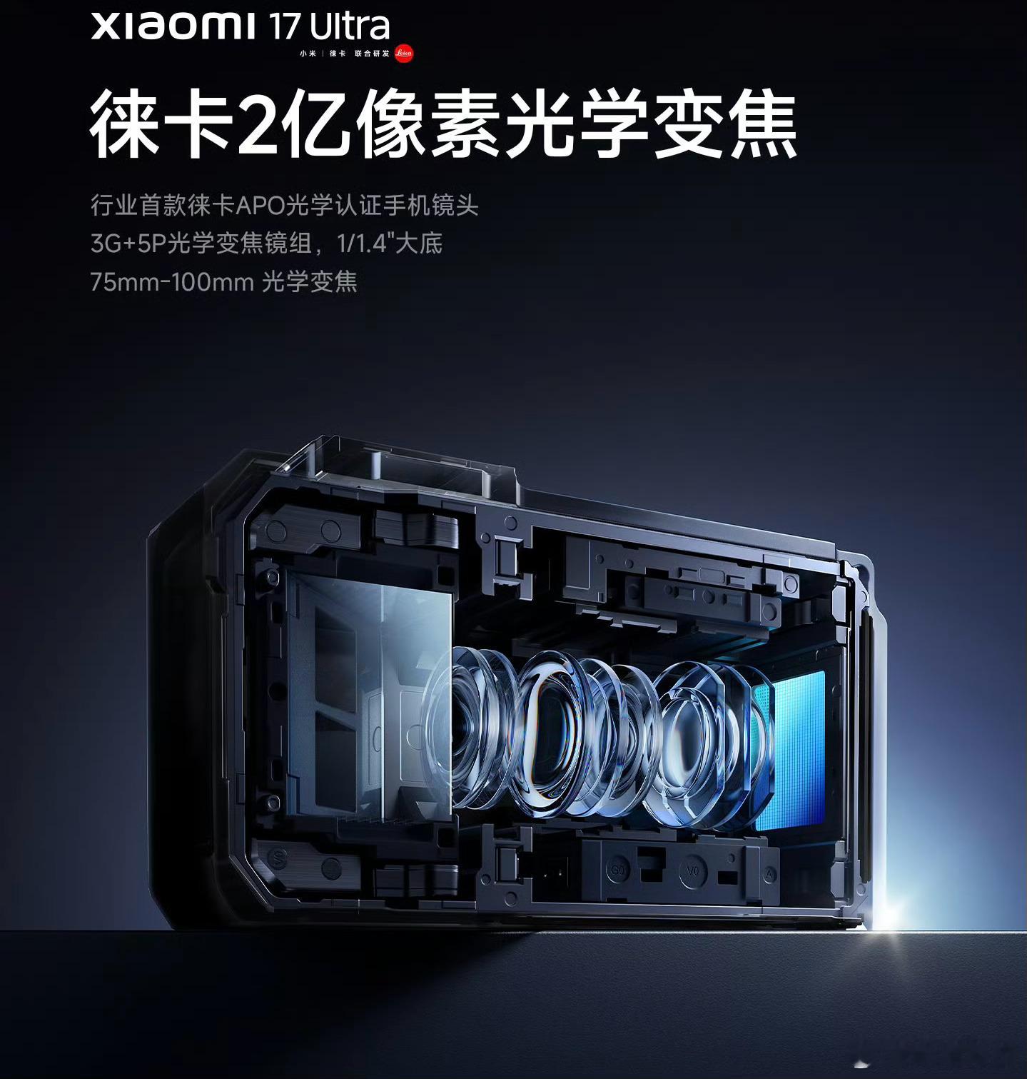 小米17 Ultra的长焦模组，真是硕大一个。 