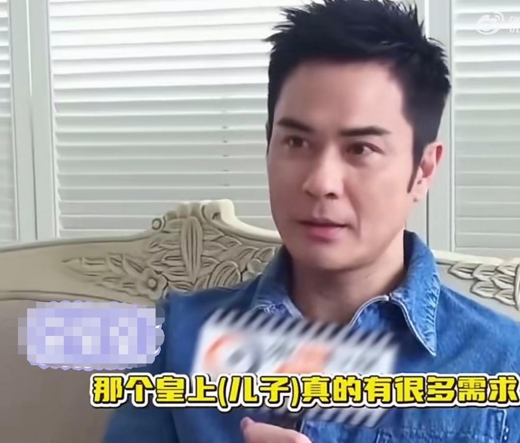 郑嘉颖分享奶爸日子，说:“那个皇上（儿子）真的有很多需求，我的儿子很野蛮，什么都