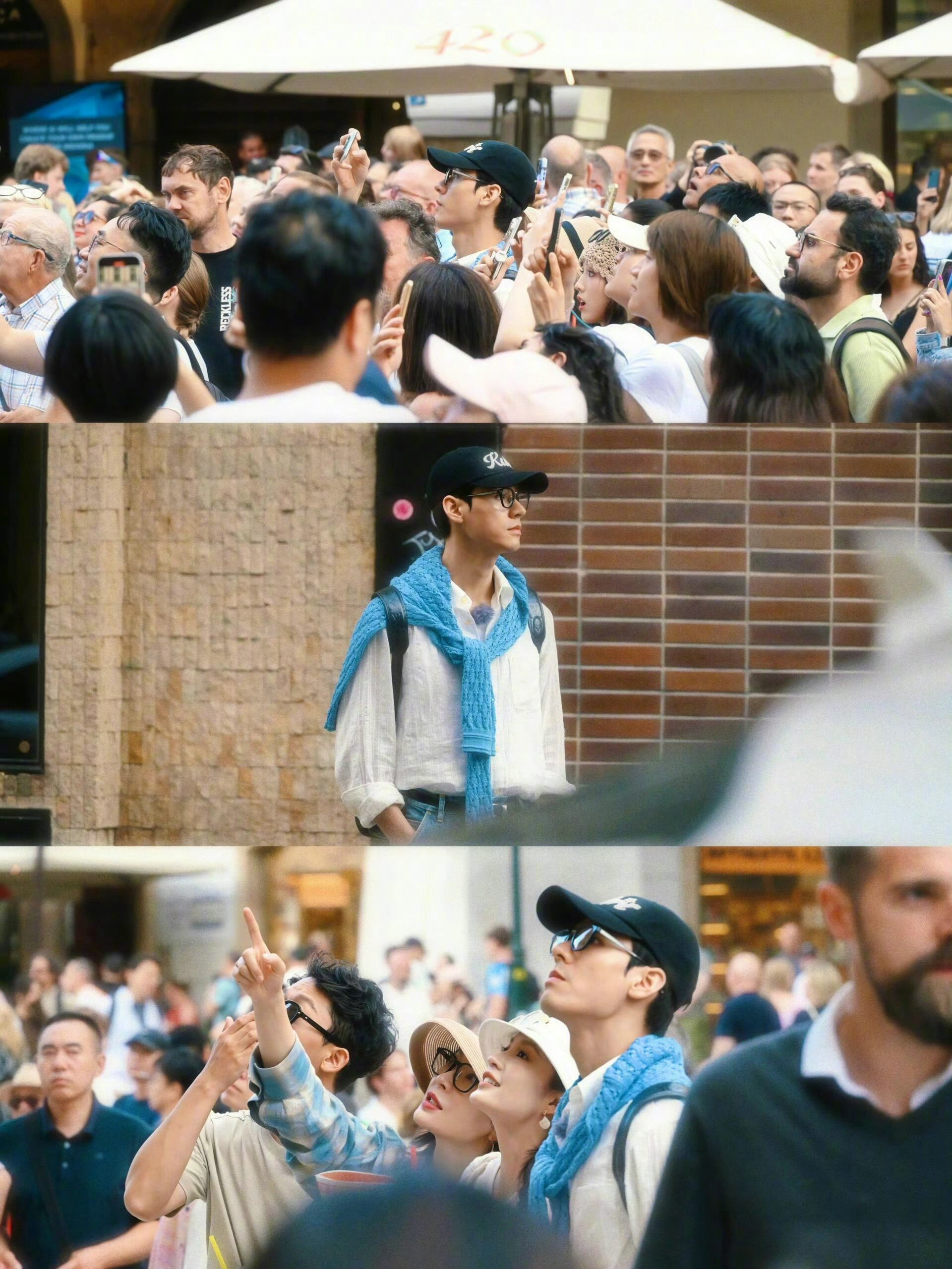 人群中会被一眼锁定的大帅哥！🥰这个龚俊随随便便站在那都跟拍画报似的 布拉格偶遇