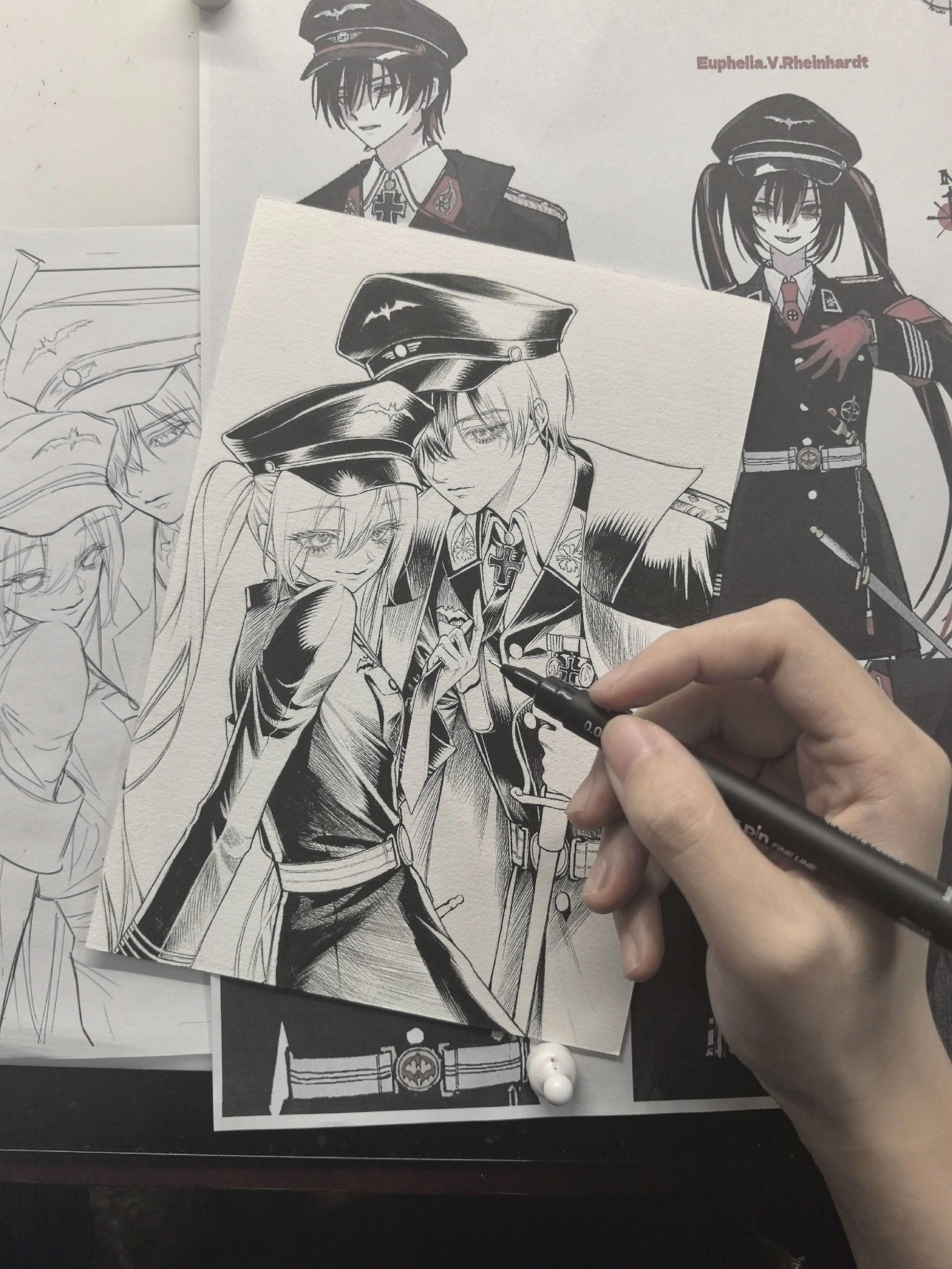 手绘 画画 绘画过程 稿件展示