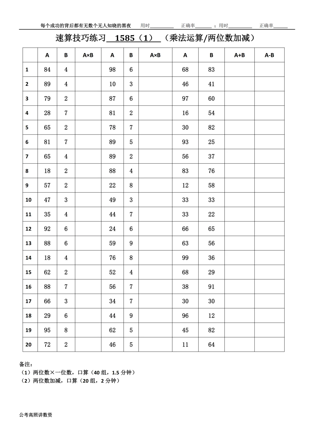 资料分析速算练习1585