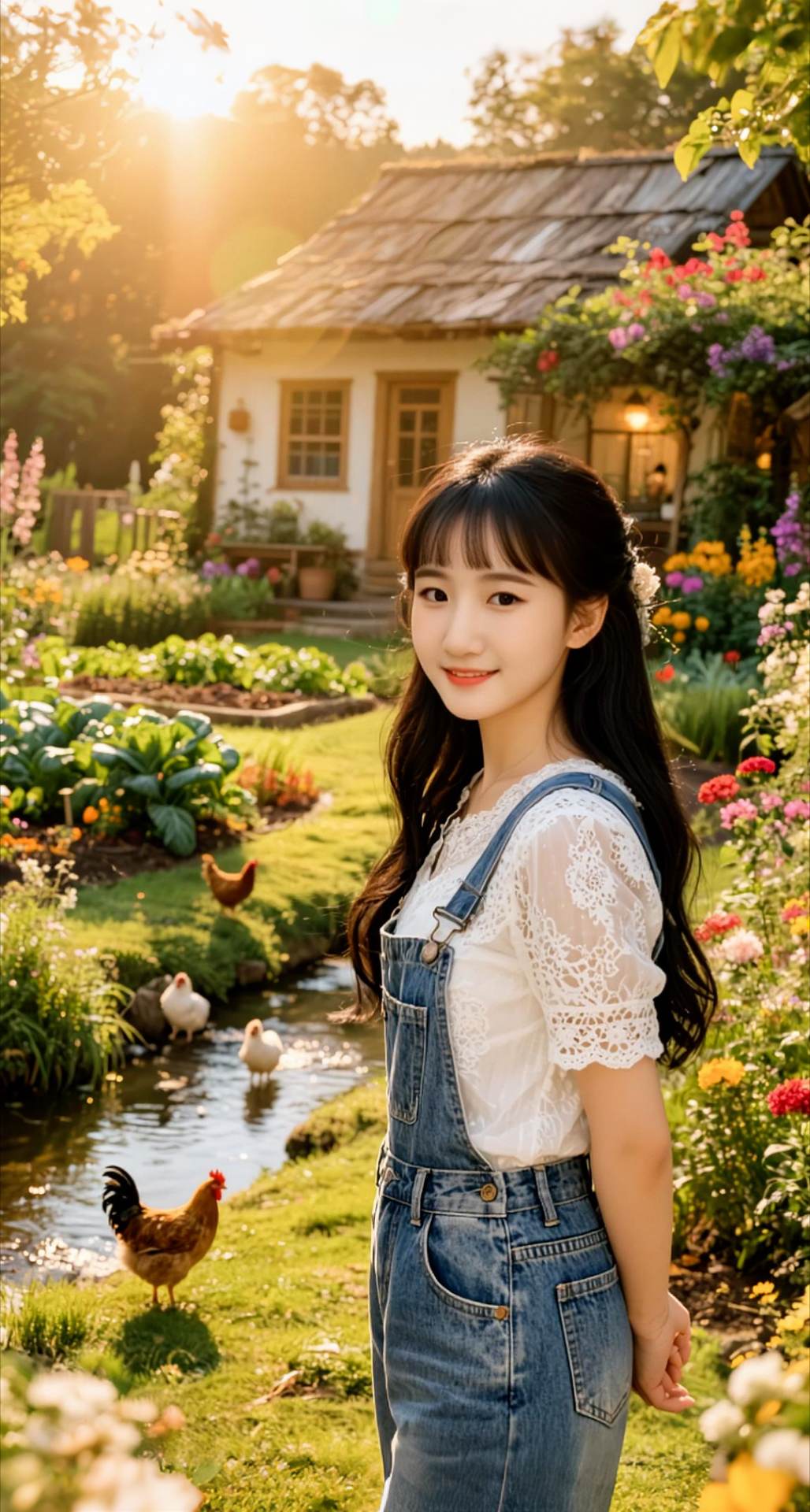AI扩图 AI田园治愈写真