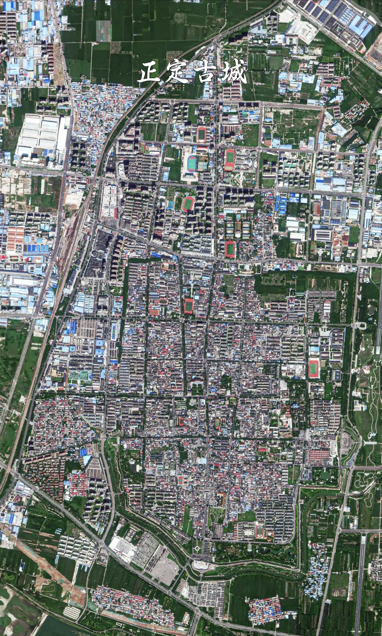 河北正定古城高清卫星图