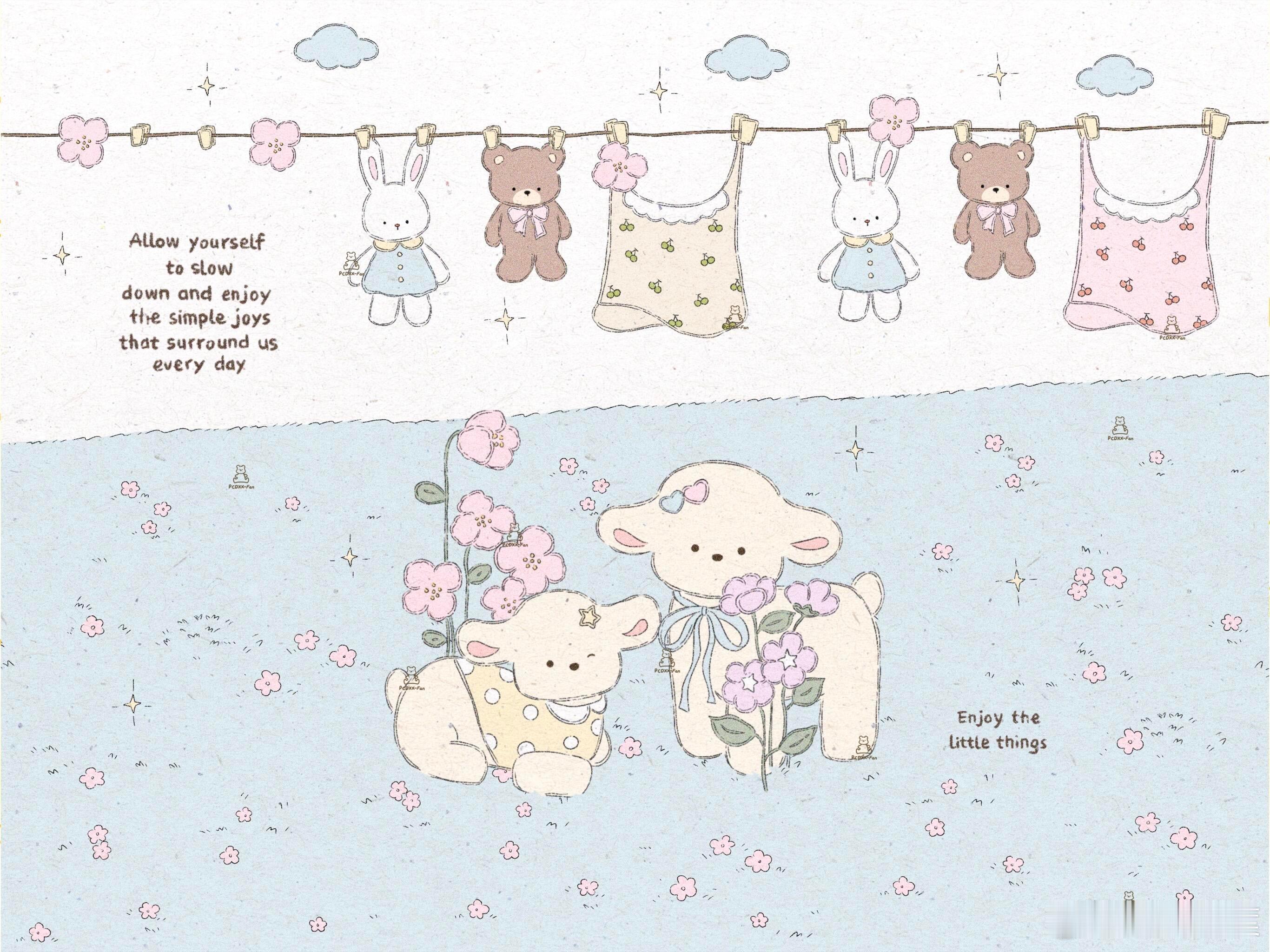 ⋆ 𝓈𝓉ℴ𝓇𝓎𝓉𝒾𝓂ℯ｜淡淡的小羊宝宝壁纸 