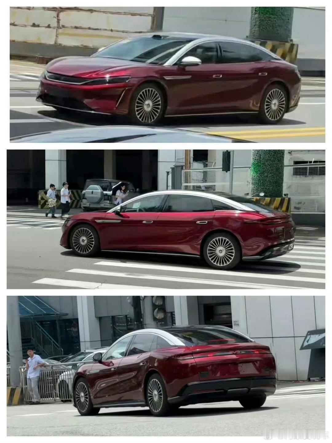 双拼色比亚迪实车曝光刷到了比亚迪红银双拼款，这颜色怎么样？大v聊车
