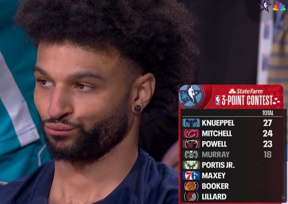 NBA 球迷调侃穆雷，让湖人球员来防守他，就能赢得三分大赛冠军了全明星三分大赛神