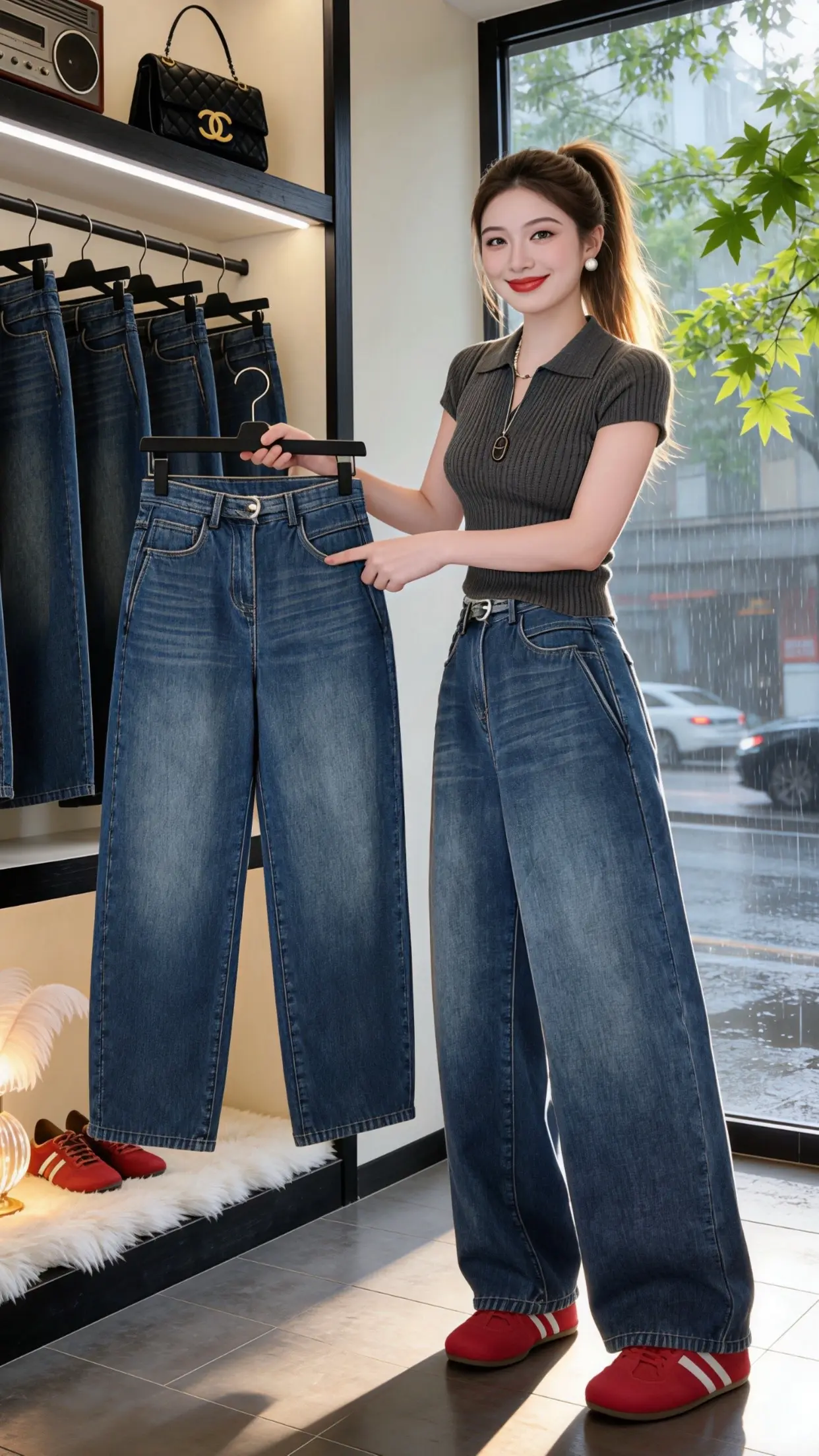 显瘦显高显腿长裤子 梨型身材必入牛仔裤 怎么将牛仔裤穿出高级感 好看的...