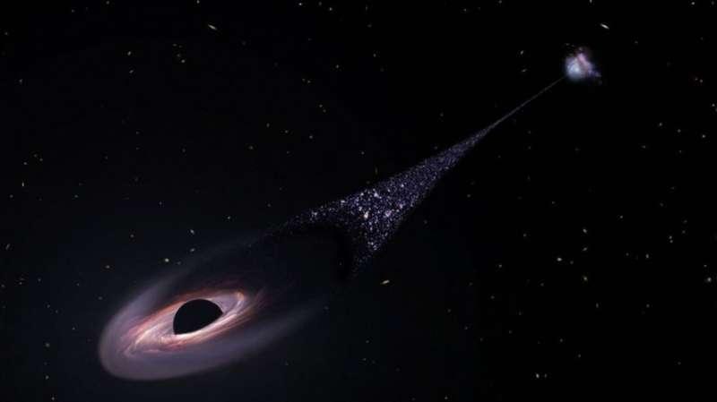 宇宙最疯狂逃亡：一个超大质量黑洞正在被“踢出”星系

在传统认知里，超大质量黑洞