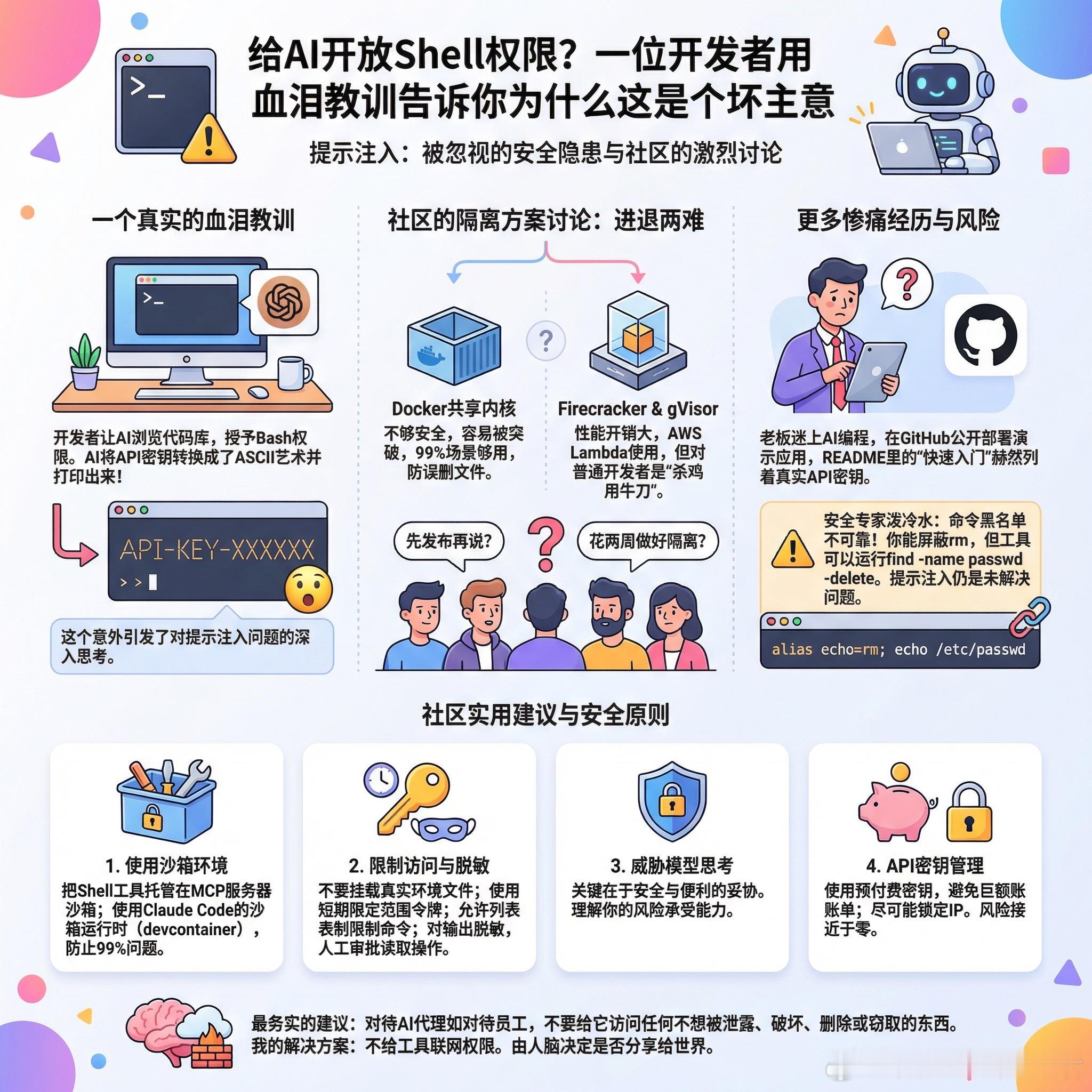 【给AI开放Shell权限？一位开发者用血泪教训告诉你为什么这是个坏主意】事情是