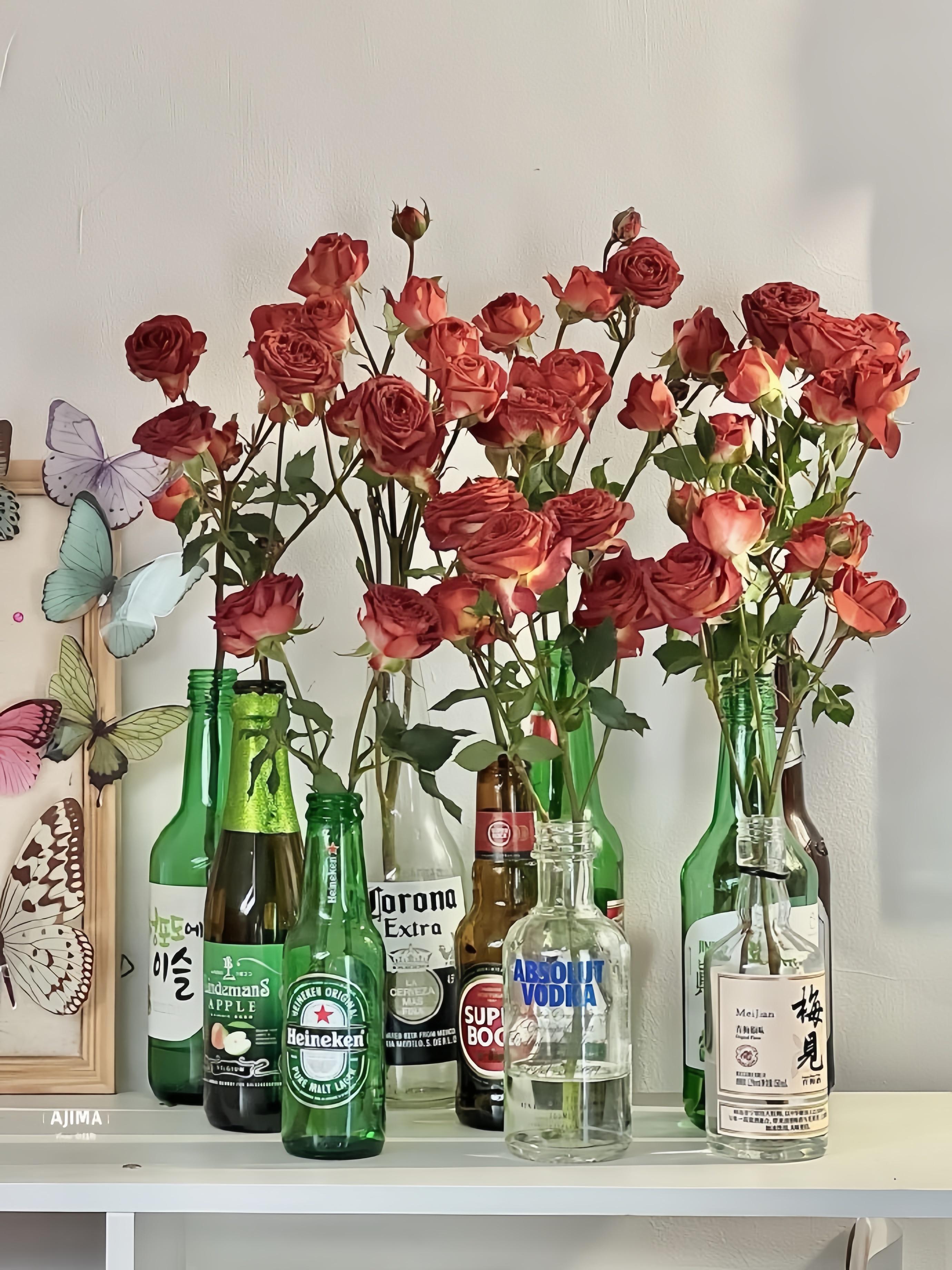 我的酒瓶会开花🌺🌸🌹 