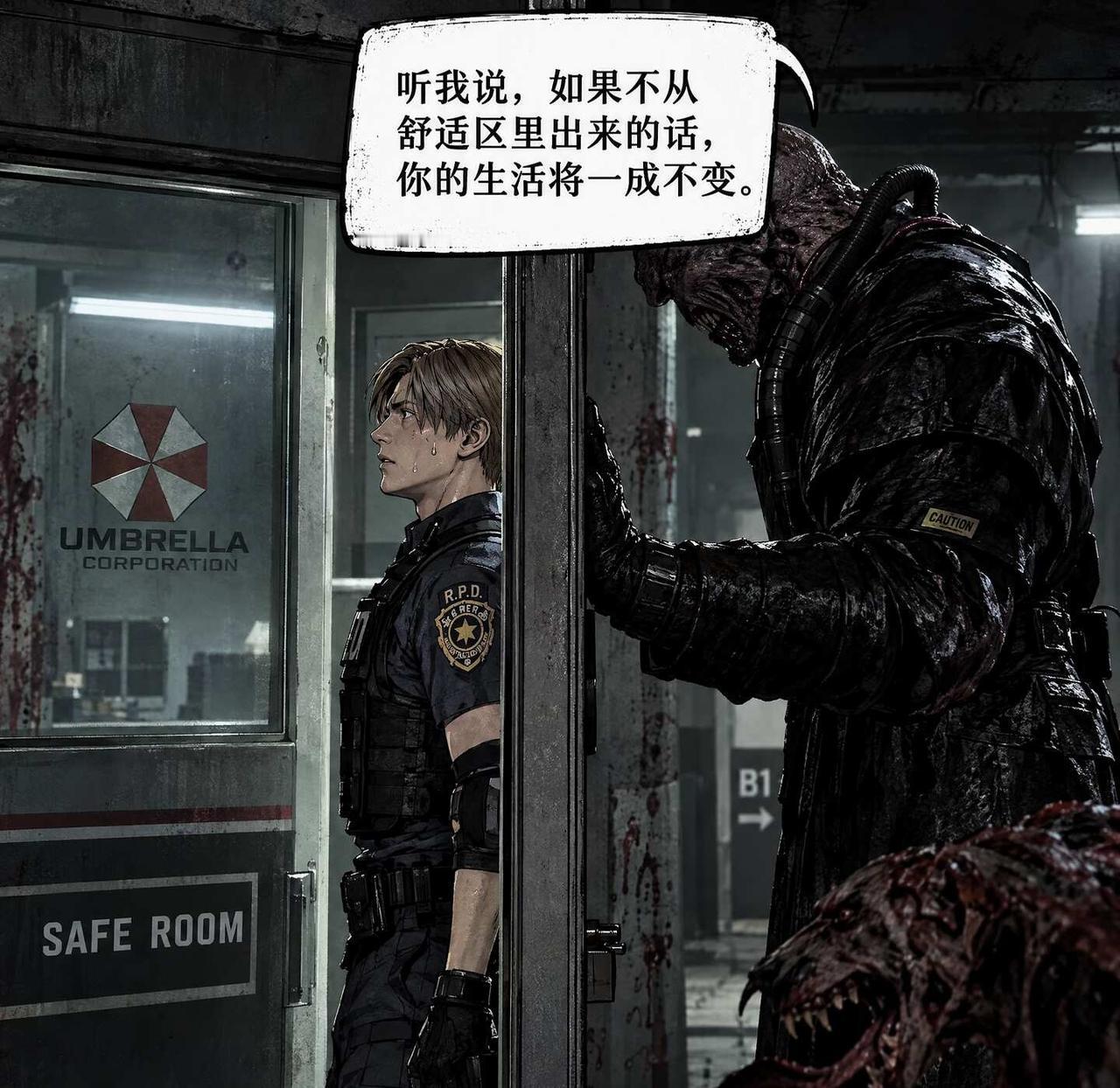 一秒钟，我要知道这两个男人的恩爱故事！
生化危机 生化危机9 生化危机里昂 里昂