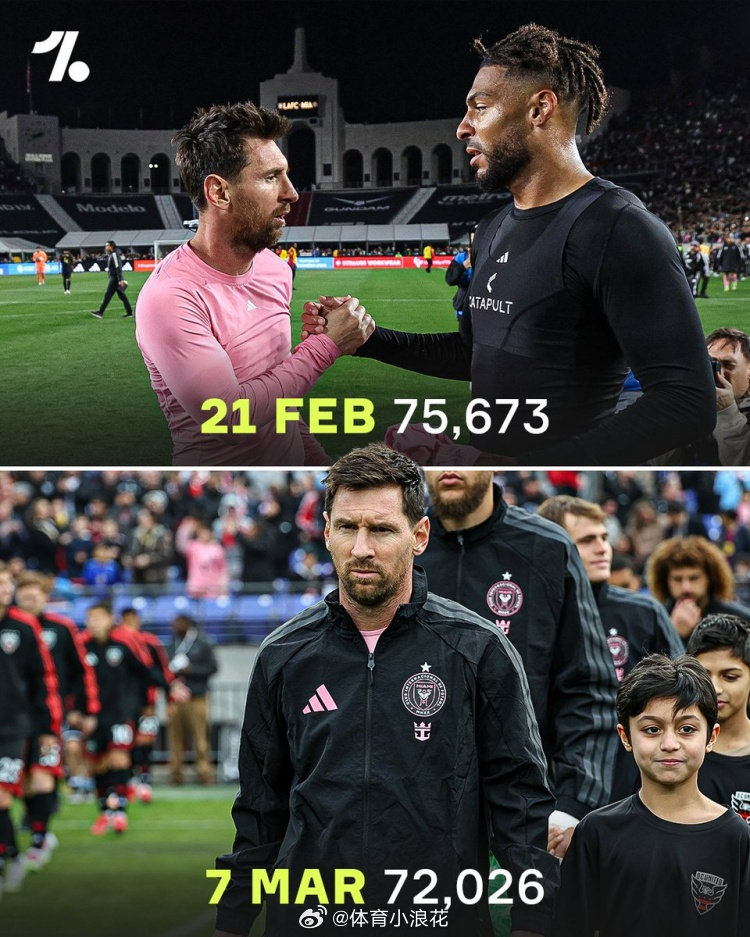 美职联第三轮比赛，迈阿密国际客场2-1击败华盛顿联。客场对阵洛杉矶FC（7567