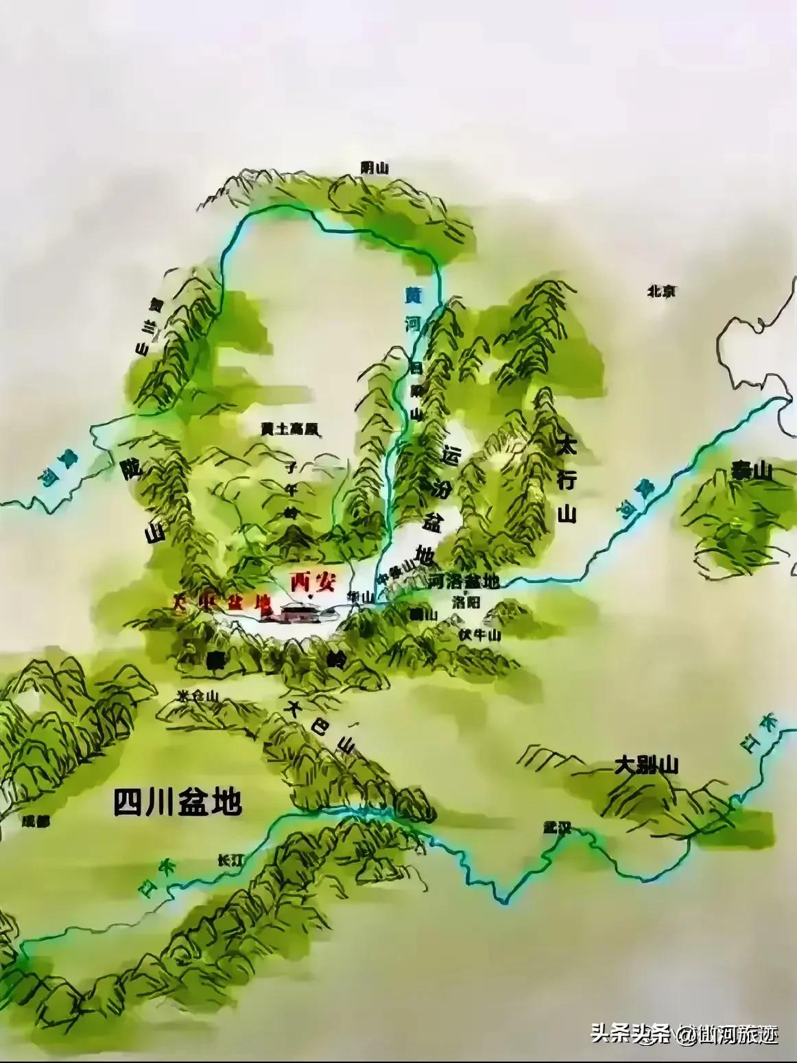 四川盆地比关中平原要大得多，因此出现了双子城成都与重庆，这一点也不奇怪，可是关中