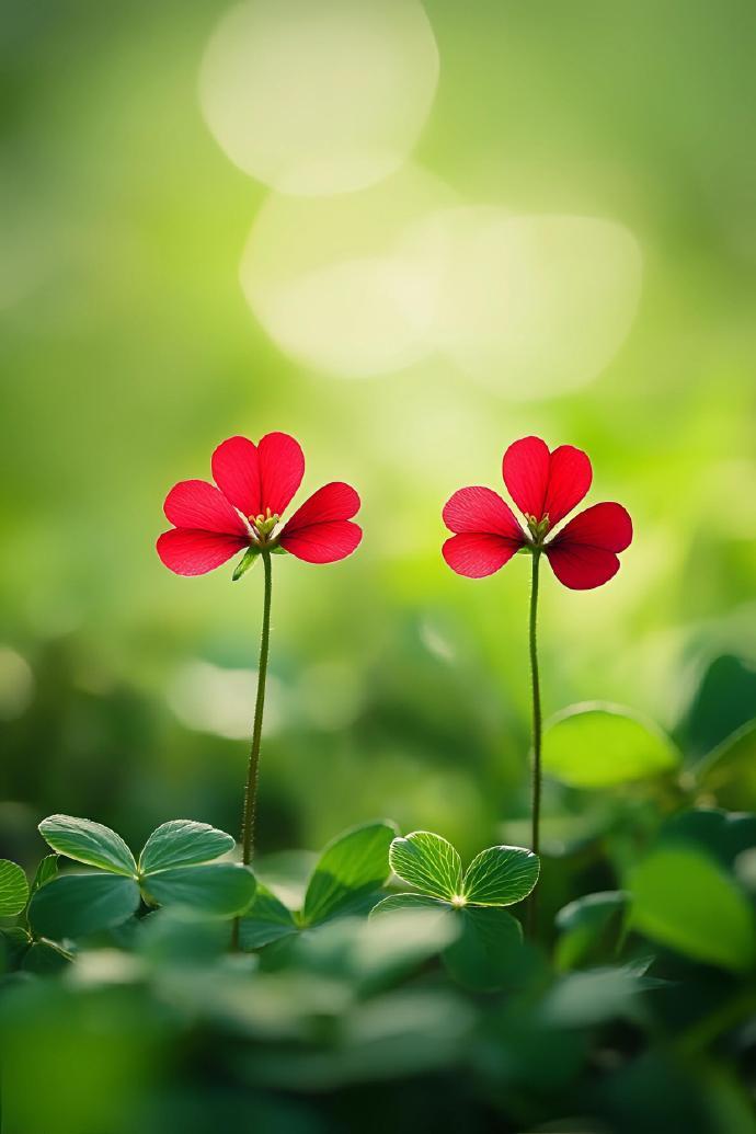 四叶草🍀幸运的象征。 