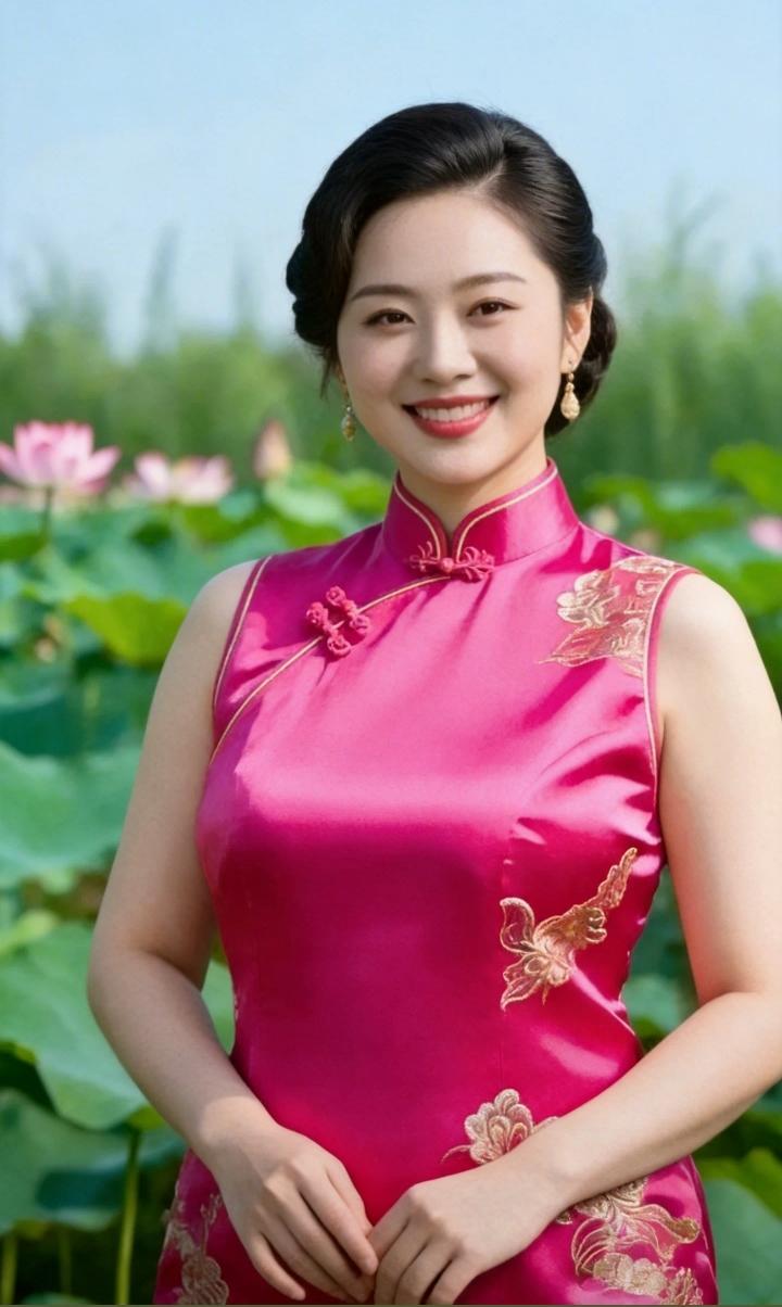 当年也算一枝花
如今依旧群芳压
不与西梁女王比
———？

上联：貌美人贤惠；