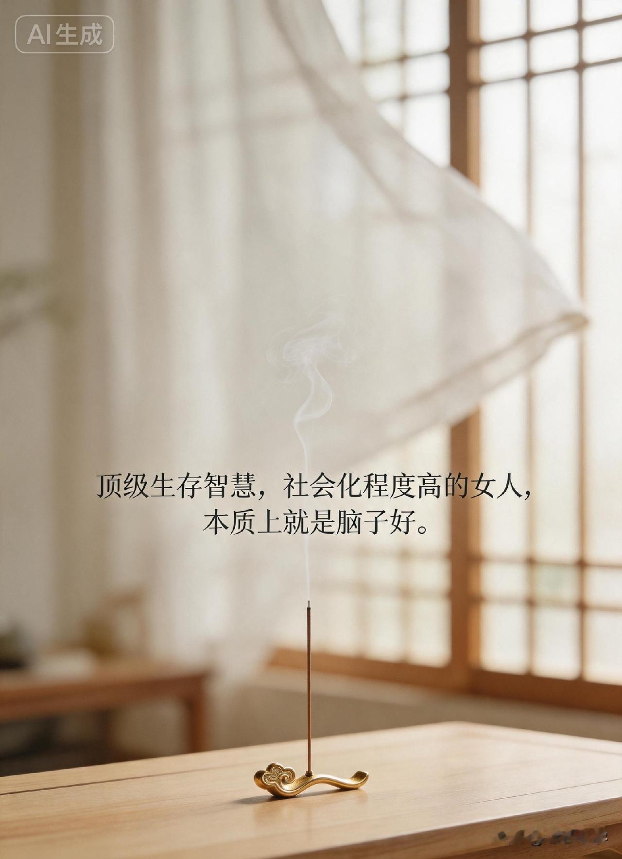 顶级生存智慧，社会化程度高的女人，本质上就是脑子好。

网上有个很扎心的提问：“