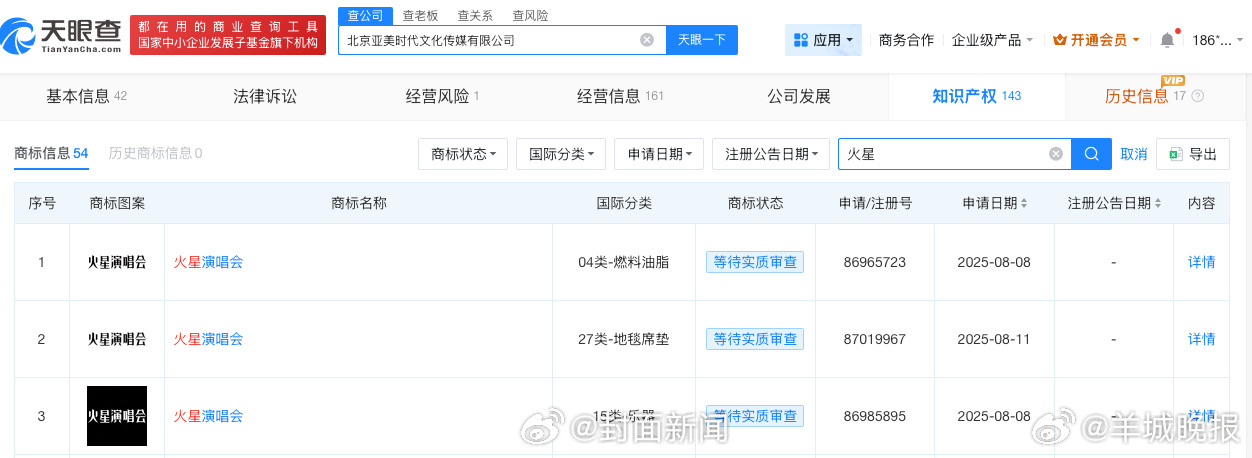 【#华晨宇方注册火星演唱会商标#】4月22日，华晨宇方发布通知，“火星演唱会乐园
