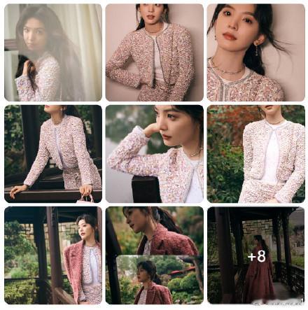 章若楠氤氲浪漫会面  章若楠推窗远眺红枫摇曳驻足成画  推窗远眺，红枫摇曳，驻足