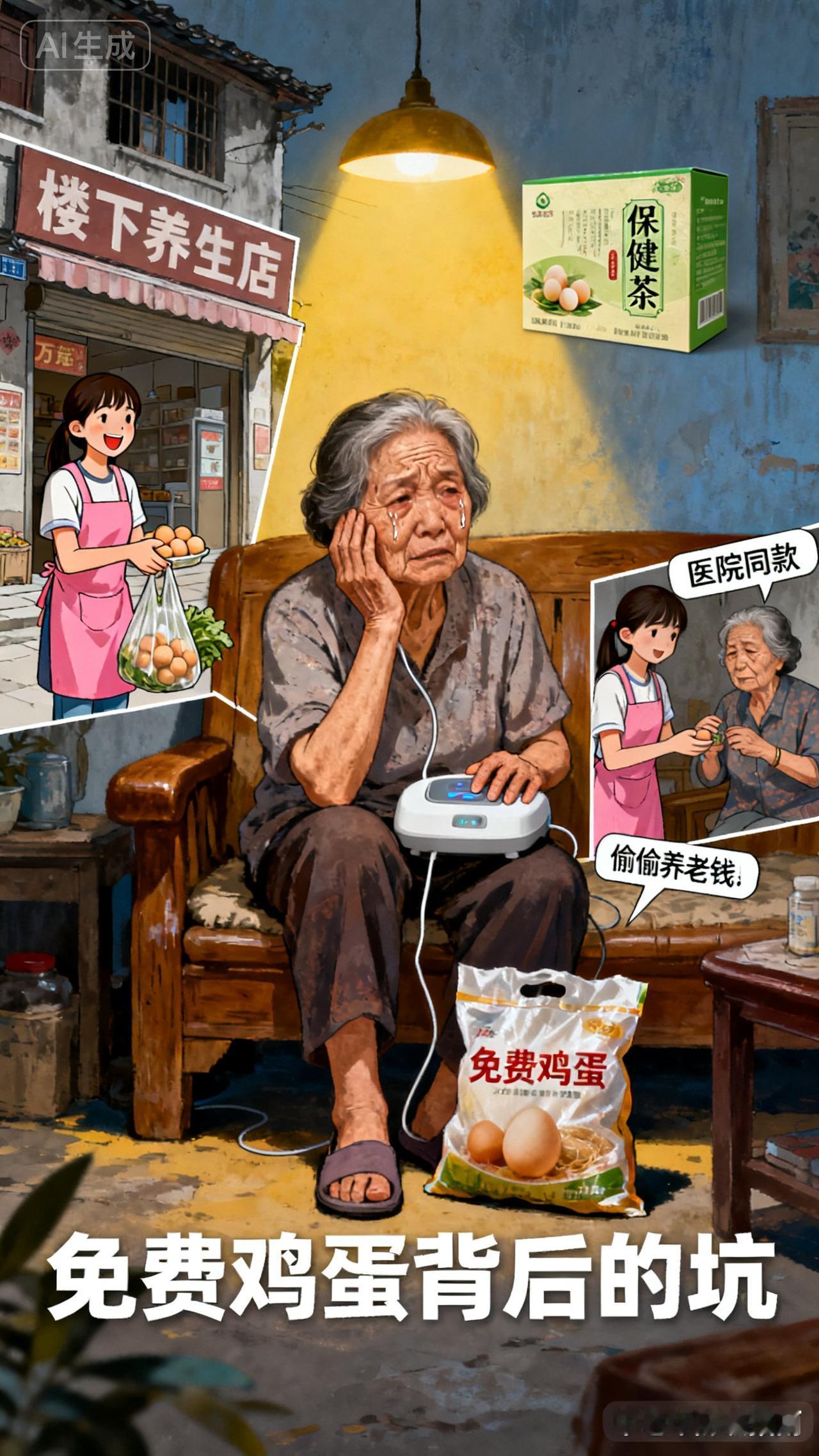我妈偷偷花一万买理疗仪！那袋免费鸡蛋，藏着她没说出口的怕
 
我妈今年72，一个
