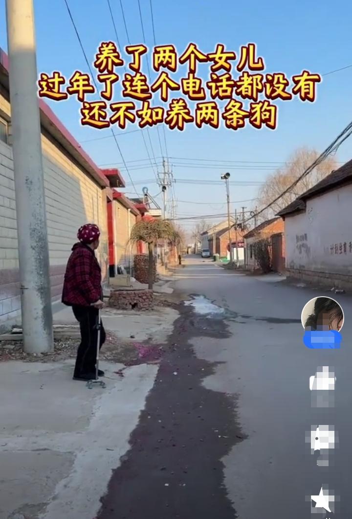 大妈有两个女儿！两个女儿自从大学毕业以后就都留在大城市工作，很少回家！过年的时候