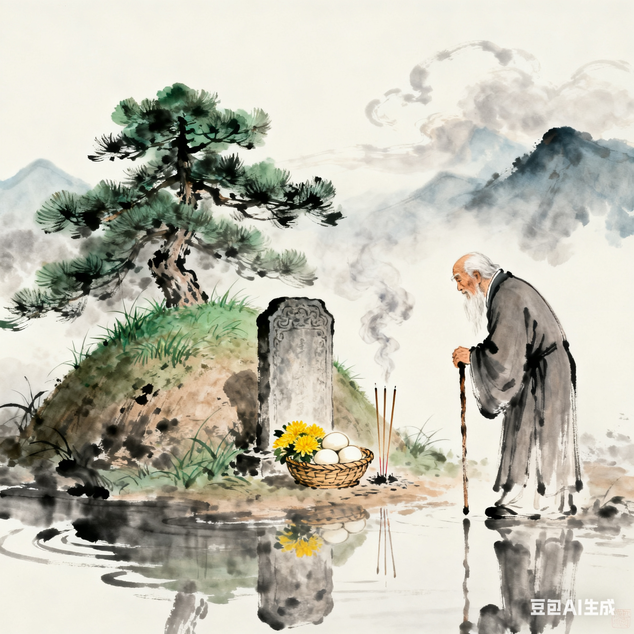 很有感触的一段话：“小时候不懂，总觉得清明上坟只是一个形式。人都不在了，做这些还