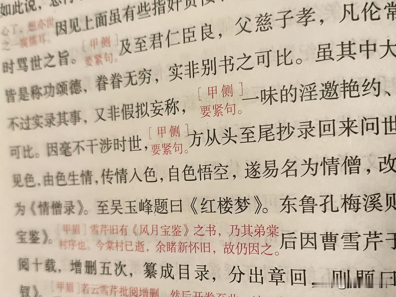 脂批中连续出现的三个“要紧句”，“要紧”在哪里呢？
在写空空道人将《石头记》再行