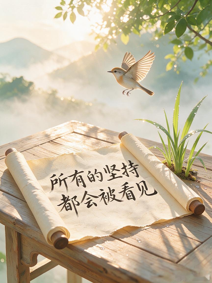 早安，亲爱的你！清晨翻开书页，一段文字如暖阳照进心房：生活从不会亏待每一个认真努