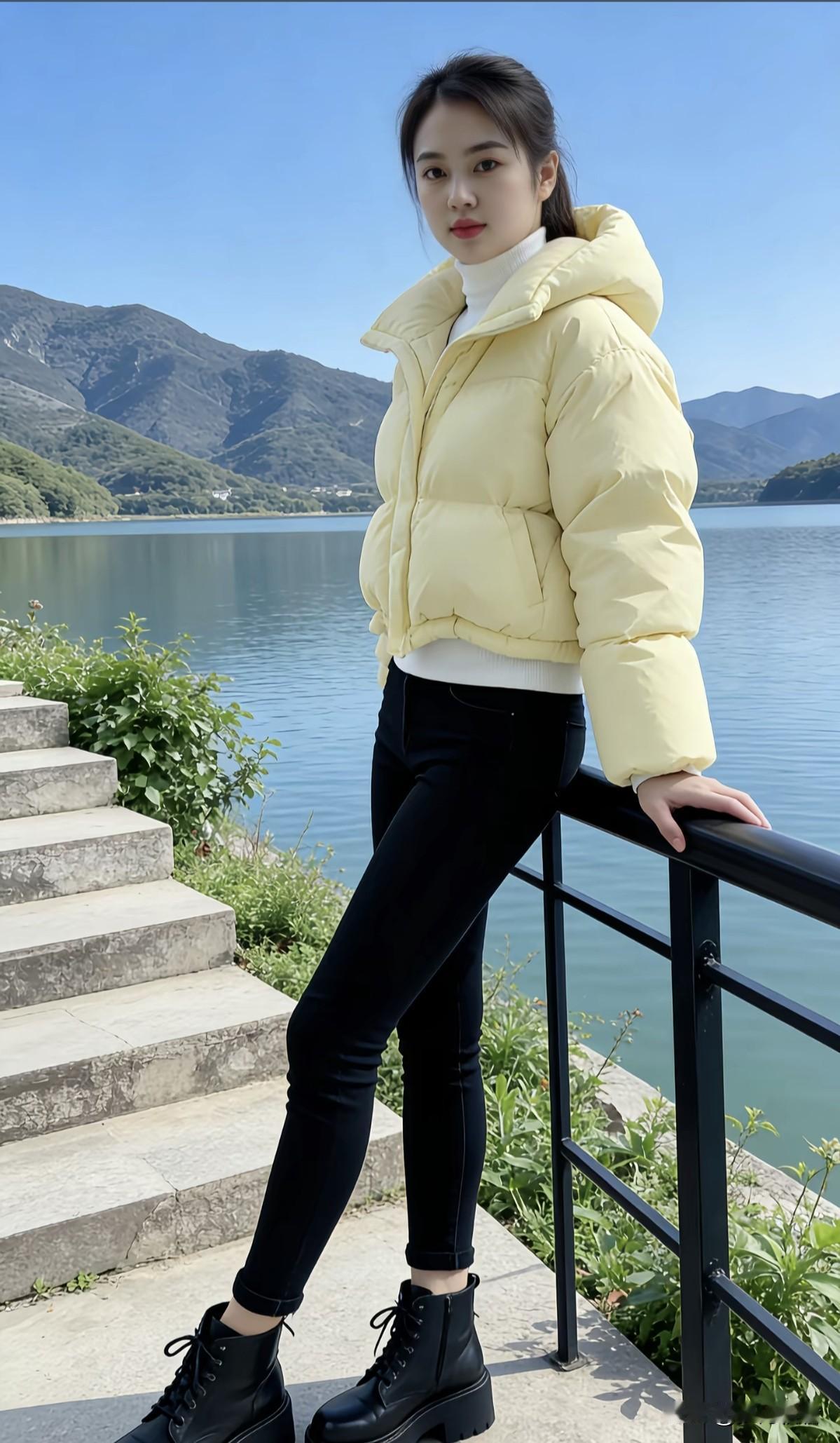 山静湖光远，秋深山色寒。