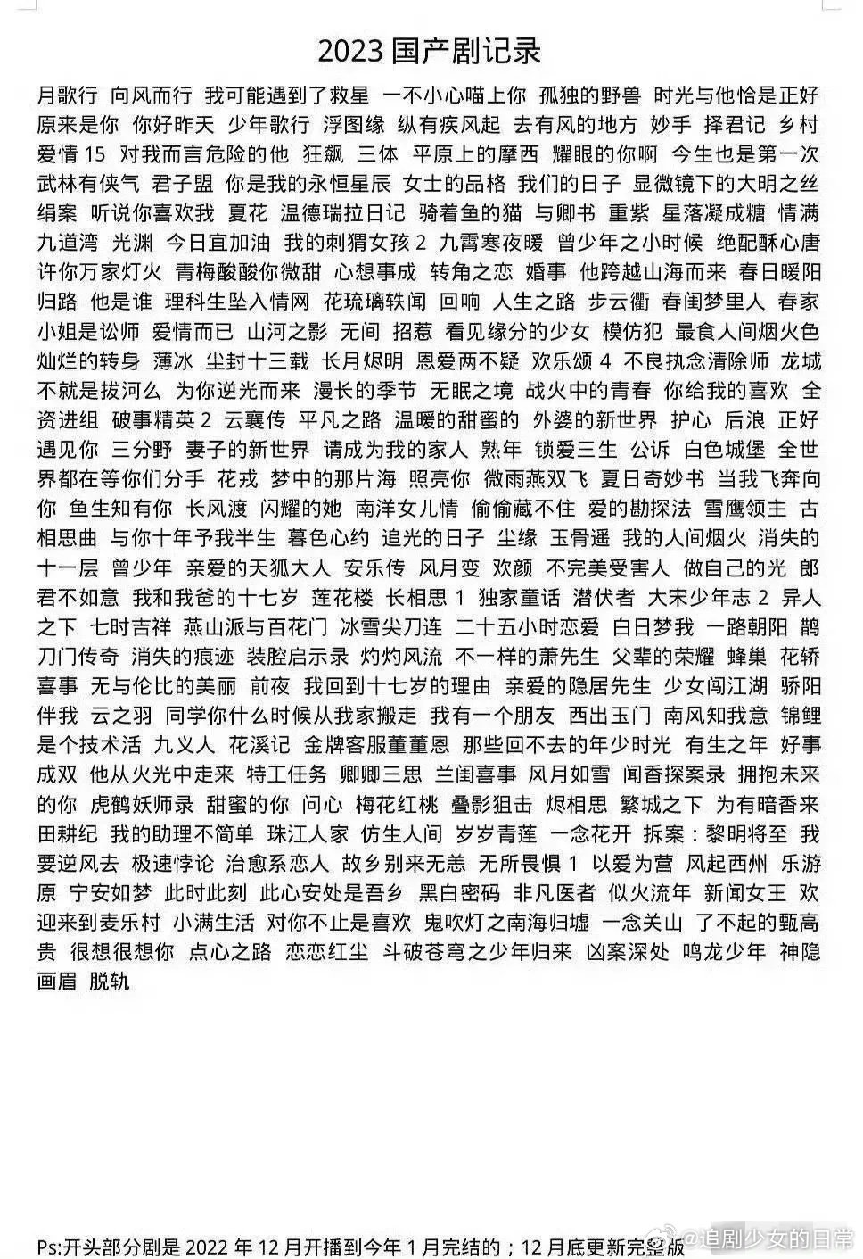 2023国产剧记录，原来今年已经播了这么多剧，你看了哪些呢？ ​​​