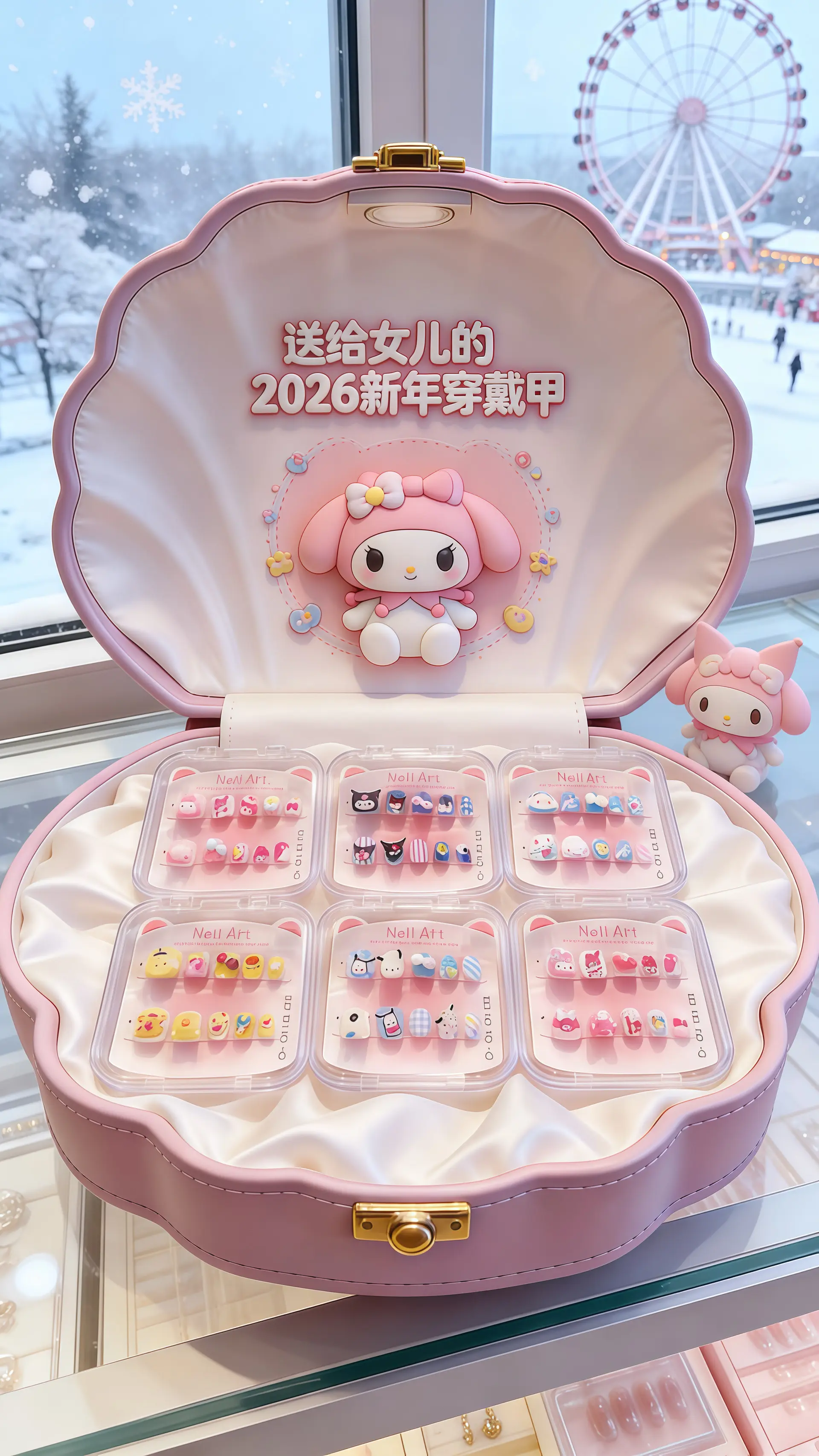 新年礼物 新年美甲 儿童美甲 儿童美甲贴  生女儿就是用来打扮的