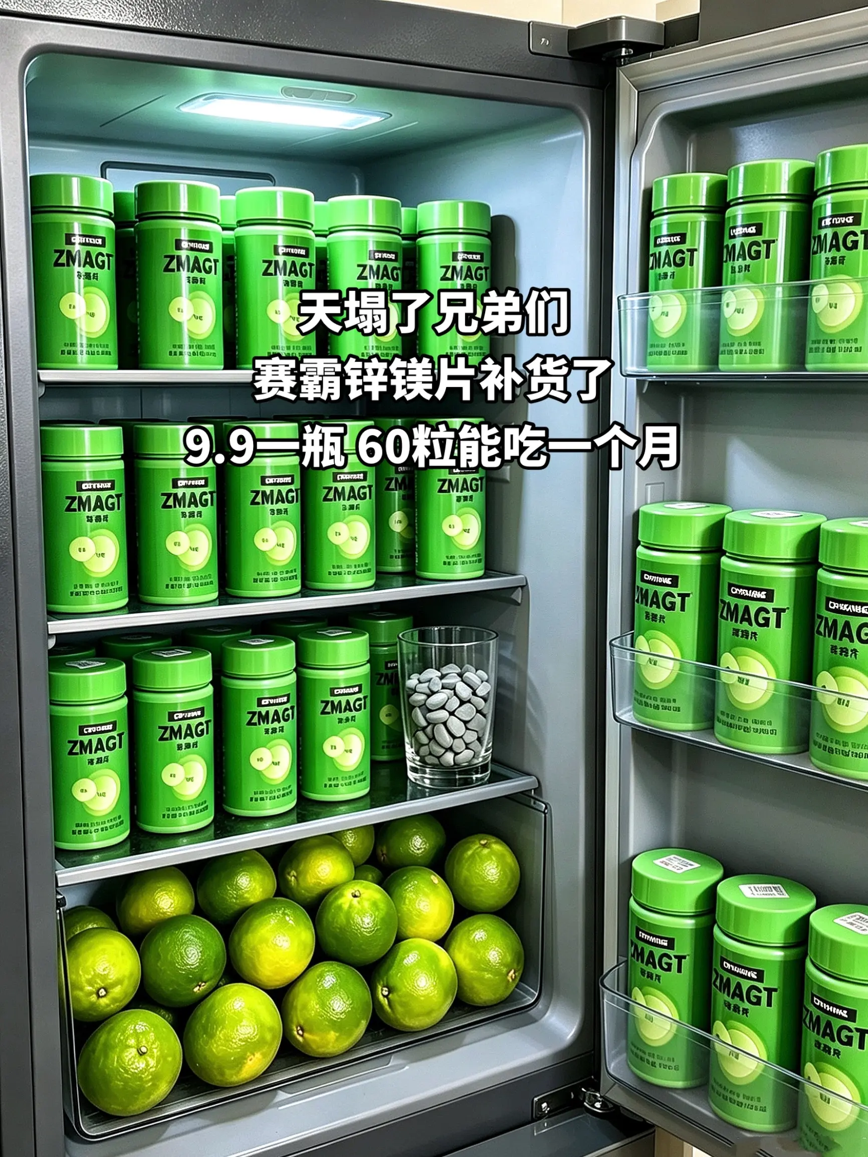 赛霸锌镁片补货了！9块9承包你一个月的量
