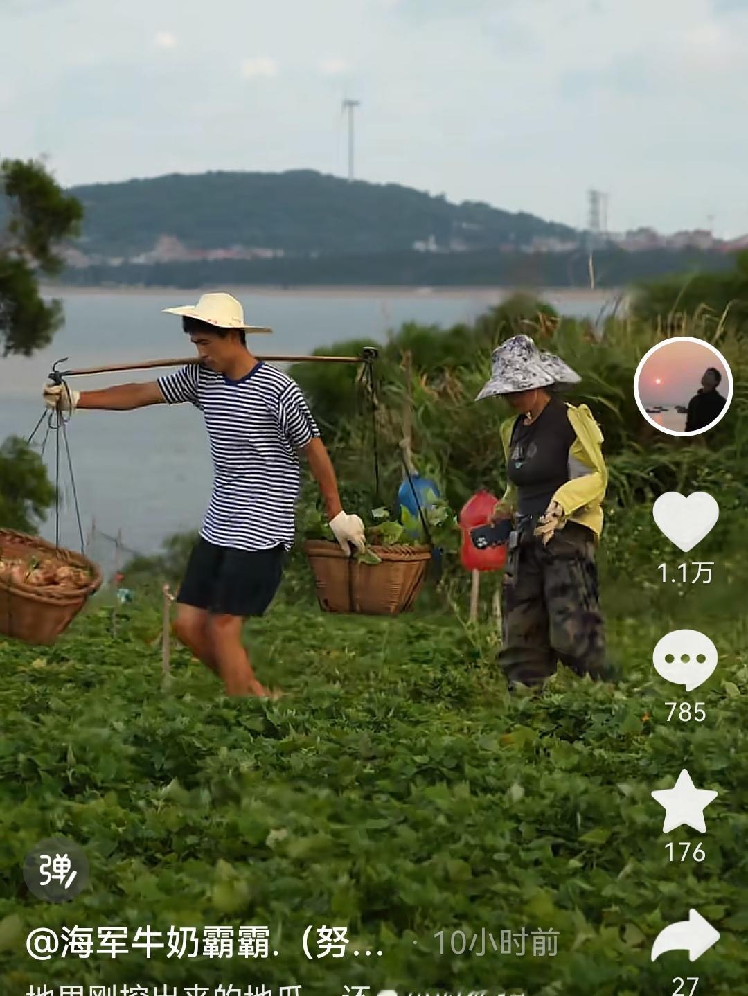 海军和妈妈一起挖红薯烤红薯的画面勾起无数网友心底的童年记忆。
 一场国内的旅行结