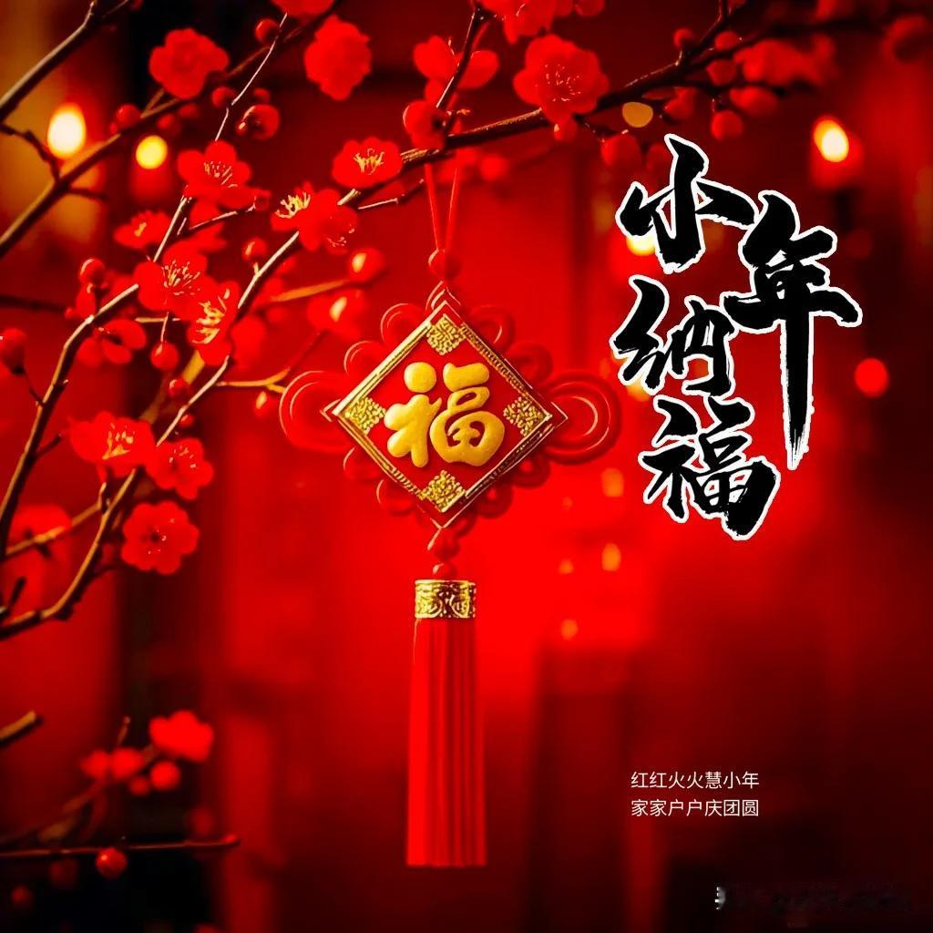 1月22日小年吉祥祝福：过小年，迎大年，祝福满满，福运连连！

喜随小年至，福字