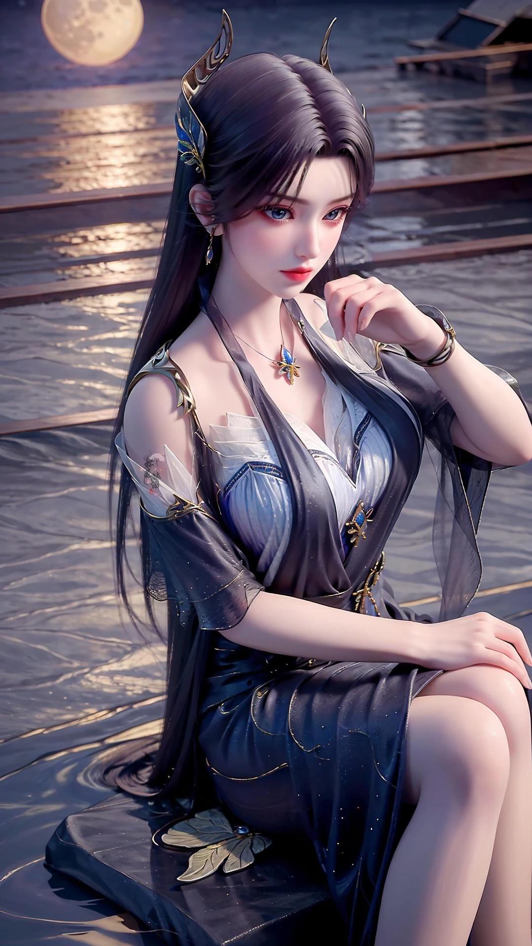 #动漫[超话]##漫视界企划##斗破苍穹# 高清｜无水印，月下曹颖壁纸。 ​​​