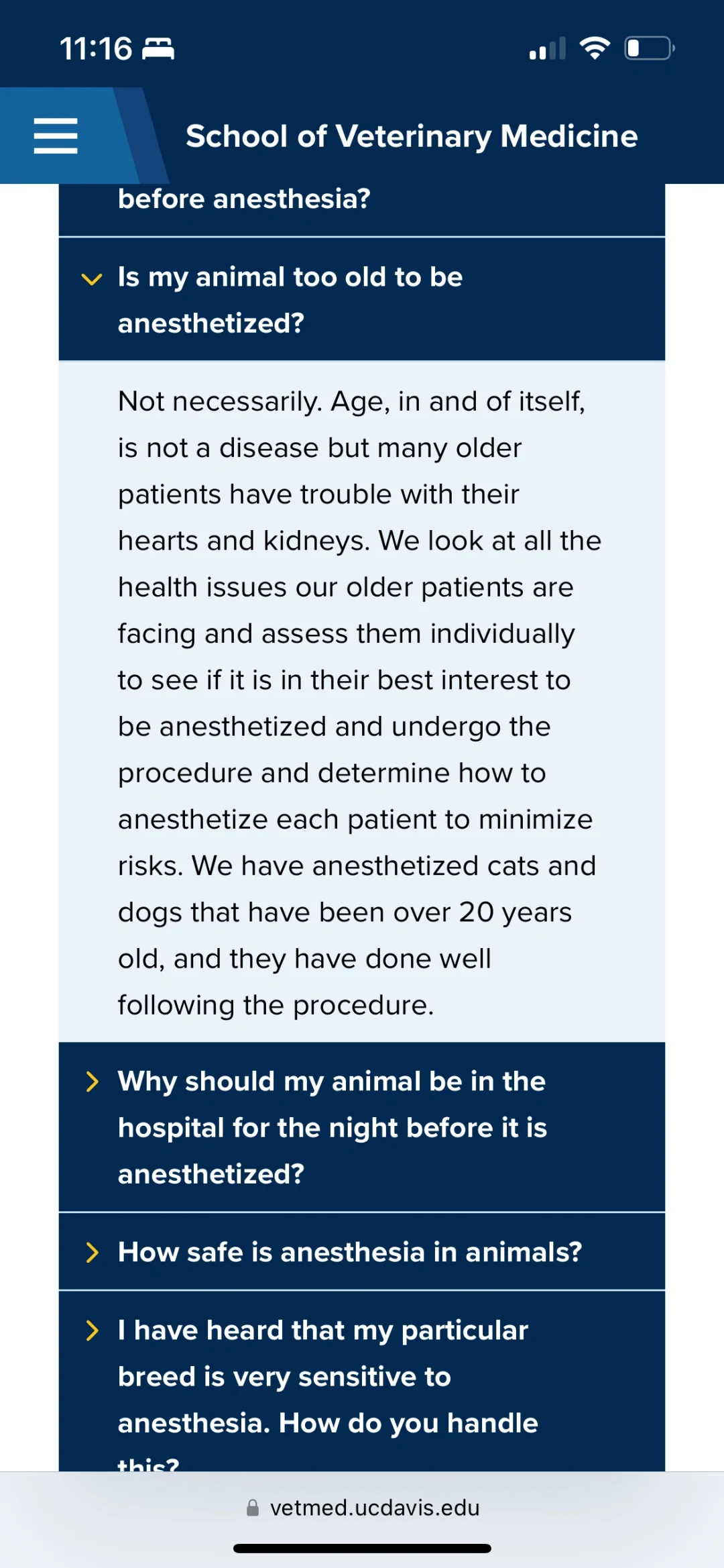 猫狗太老了就不能麻醉了吗？