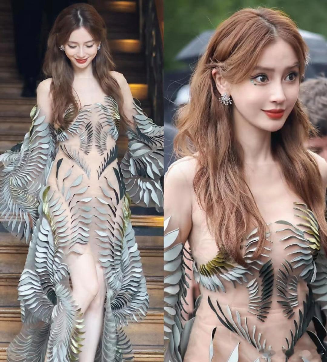 Baby很漂亮，衣服也很漂亮，但是两者结合在一起感觉不太适合。因为模特是偏中性的