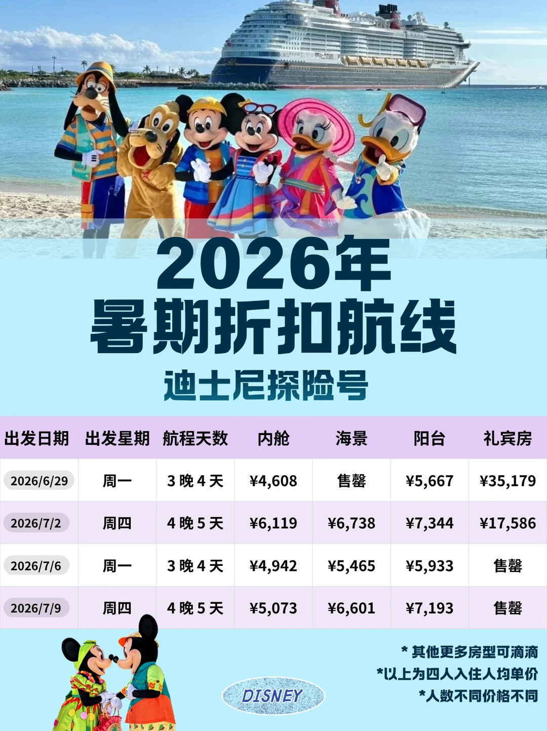 迪士尼邮轮新加坡启航🚢暑期折扣航次分享