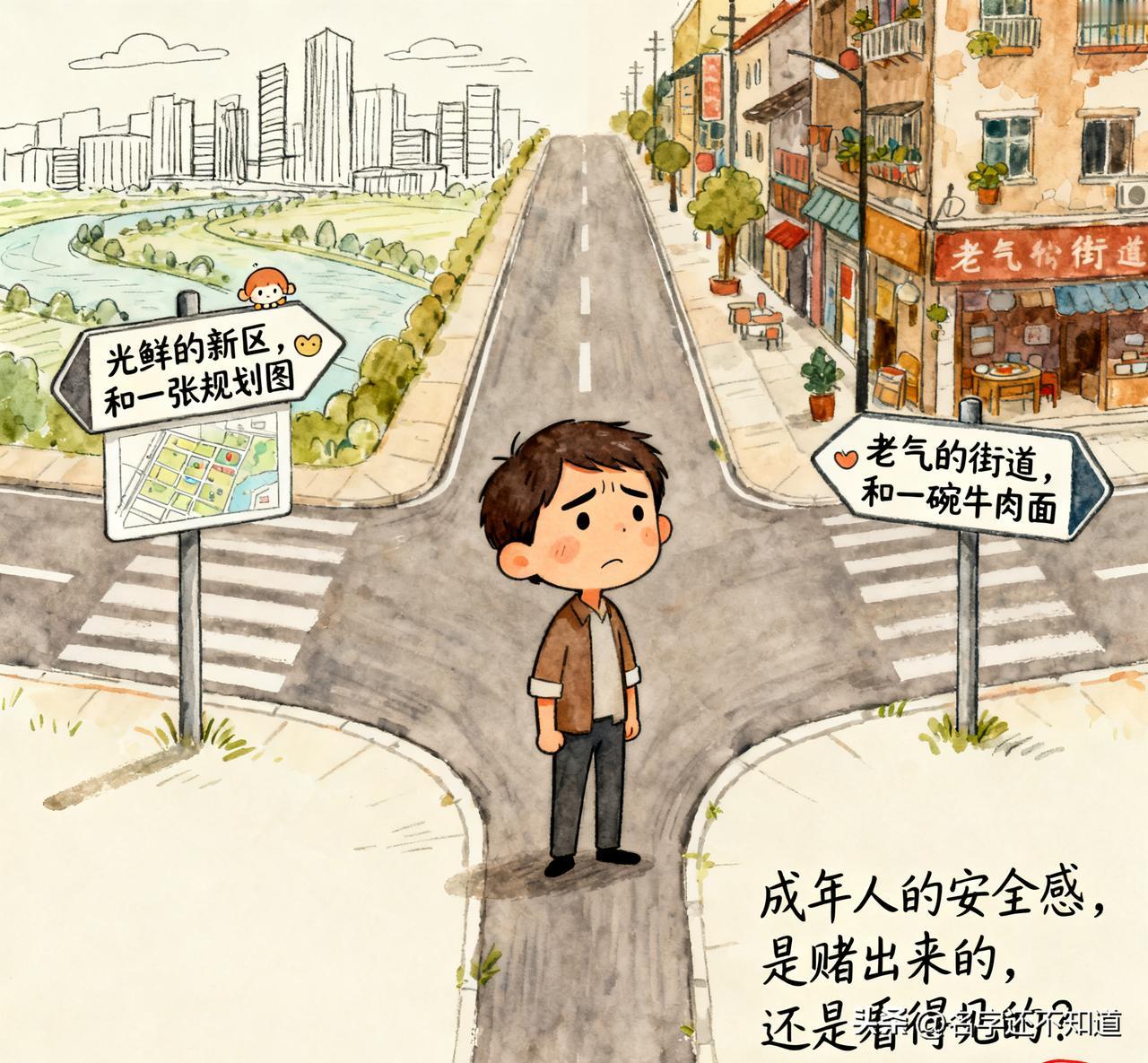 新房像开盲盒，样板间美得像梦，收房时可能噩梦开始。二手房像相亲，装修可能过时，但