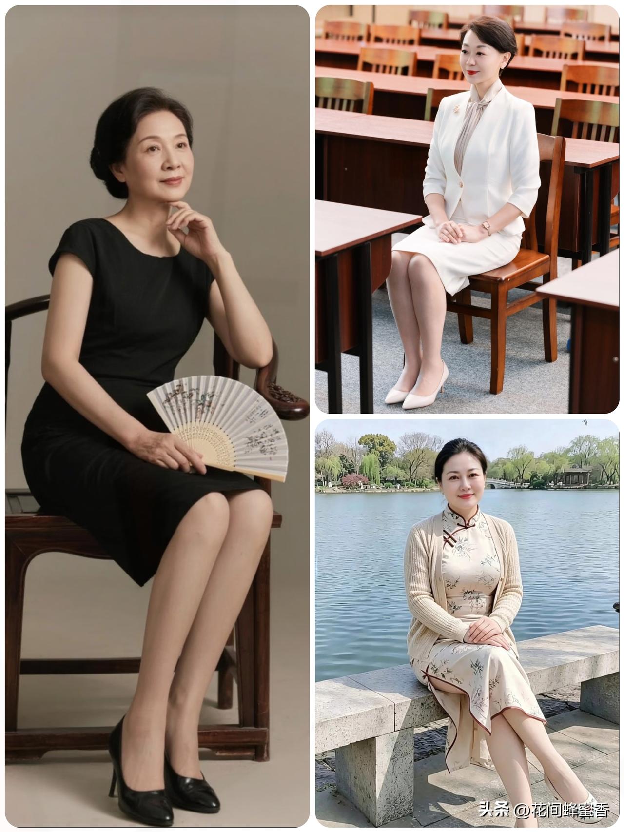 哪个坐姿最能展示东方女性的美?我觉得东方女性的美，从来没有固定的坐姿标准。简约大