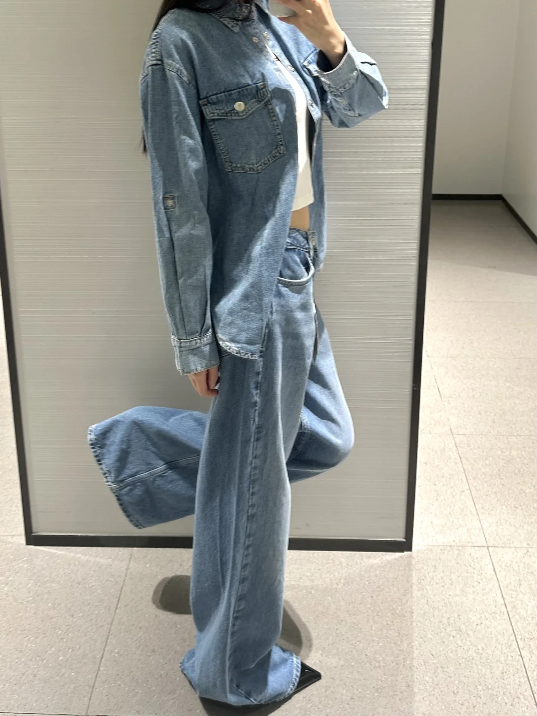 zara牛仔套装的魅力get到了！！