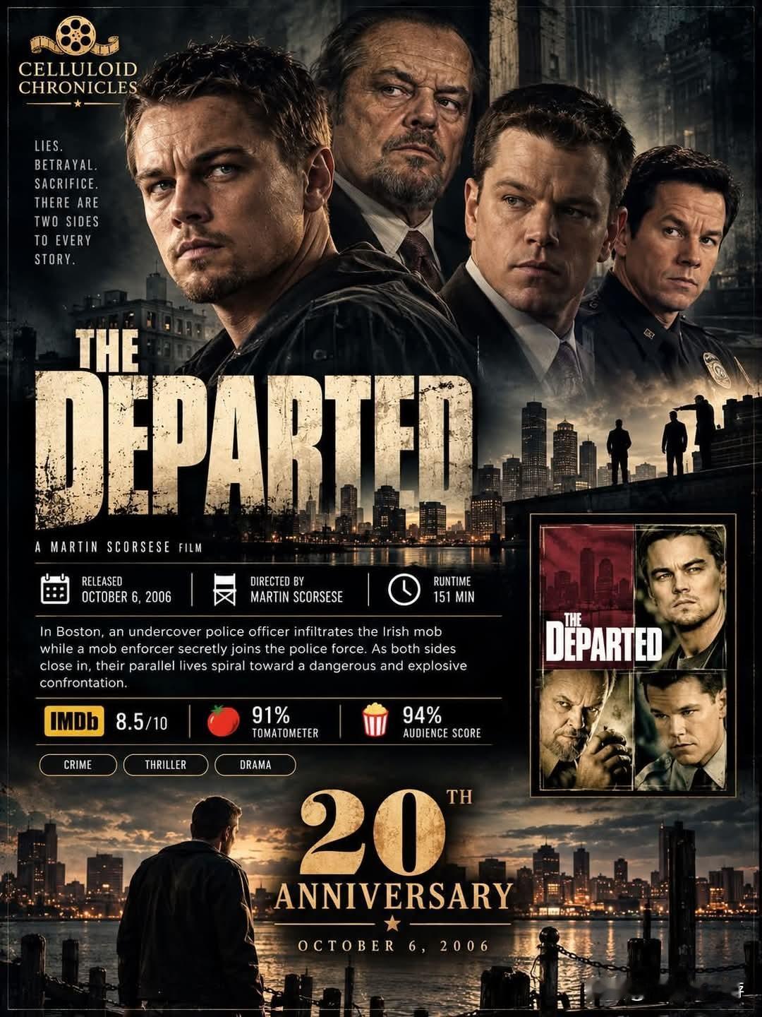 🎬 20年前，每个人心底都藏着秘密……
 
📅 2006年的今天，马丁·斯科
