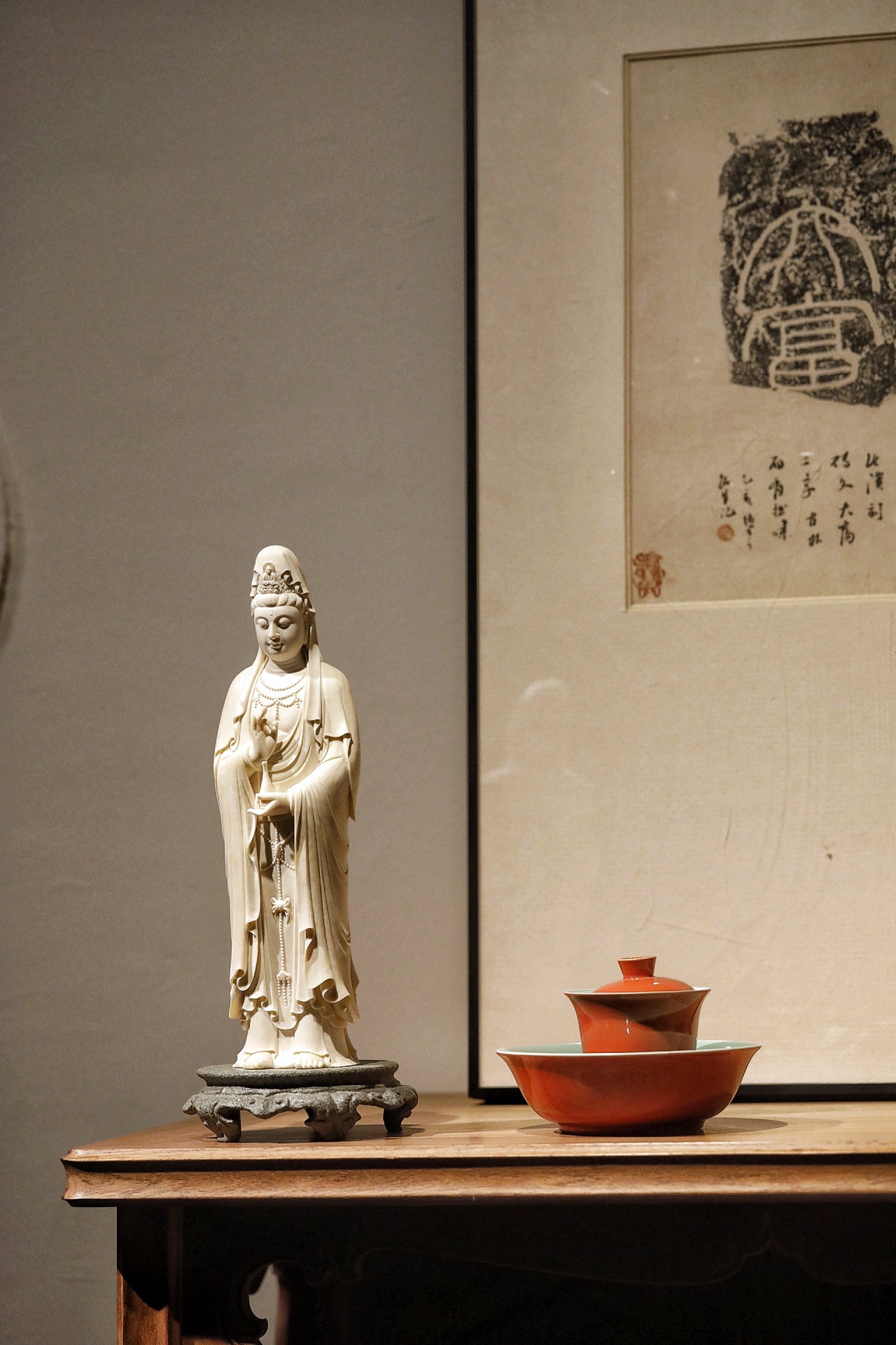 猛犸｜南海观音·清刀造像精选优质冰料，清刀细琢南海观音造像，宝冠玲珑，璎珞垂坠，