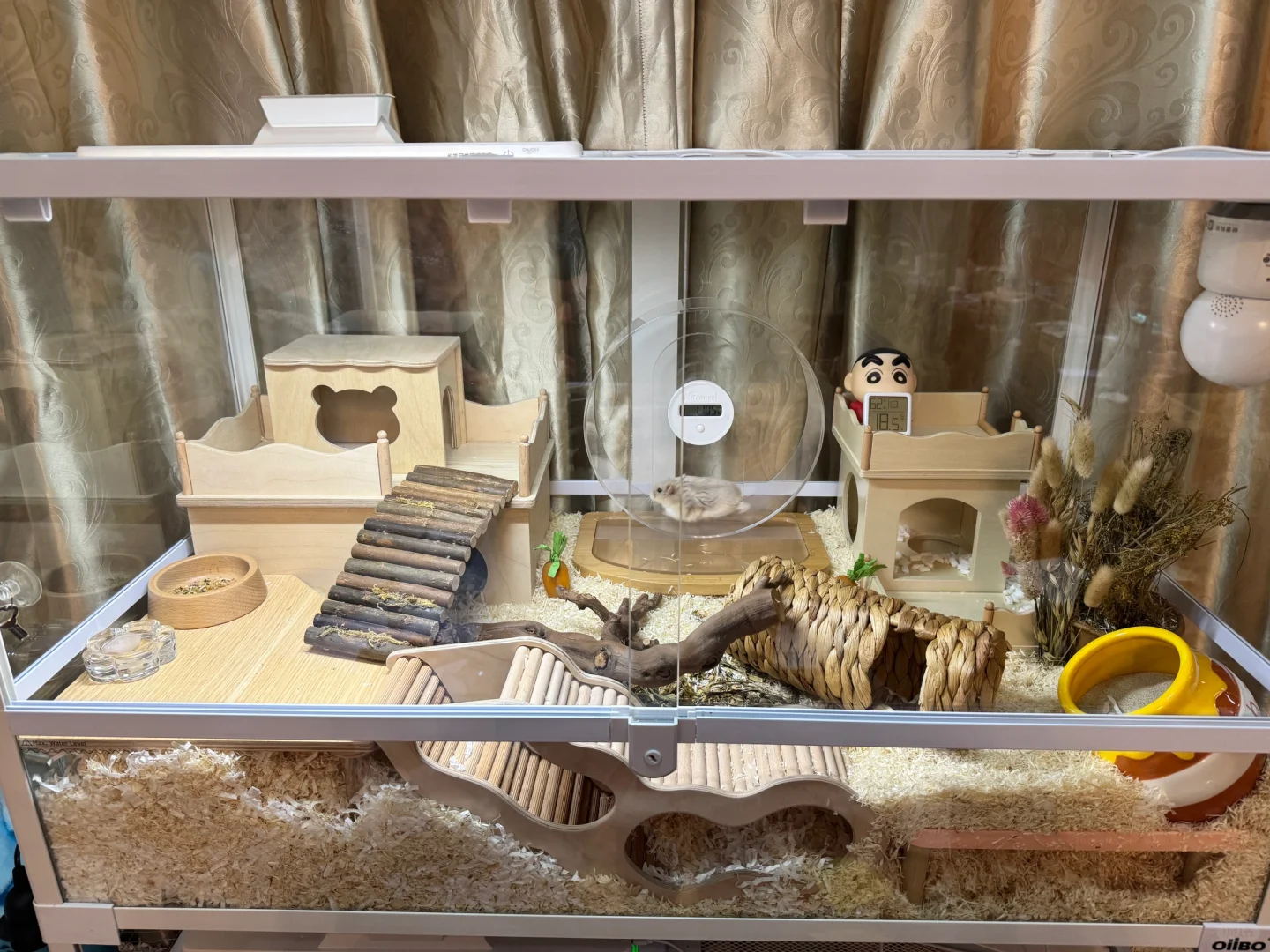 仓鼠笼原木风造景